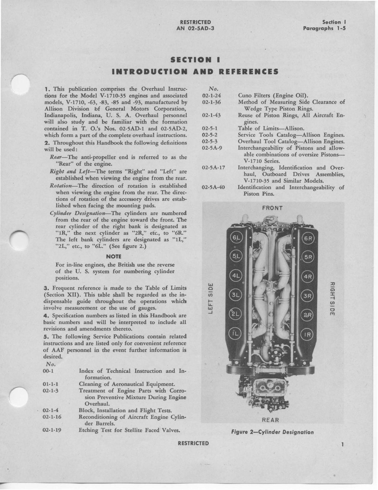 Sample page 7 from AirCorps Library document: Overhaul Instructions for V-1710-35, V-1710-63, V-1710-83, V-1710-85 and V-1710-93