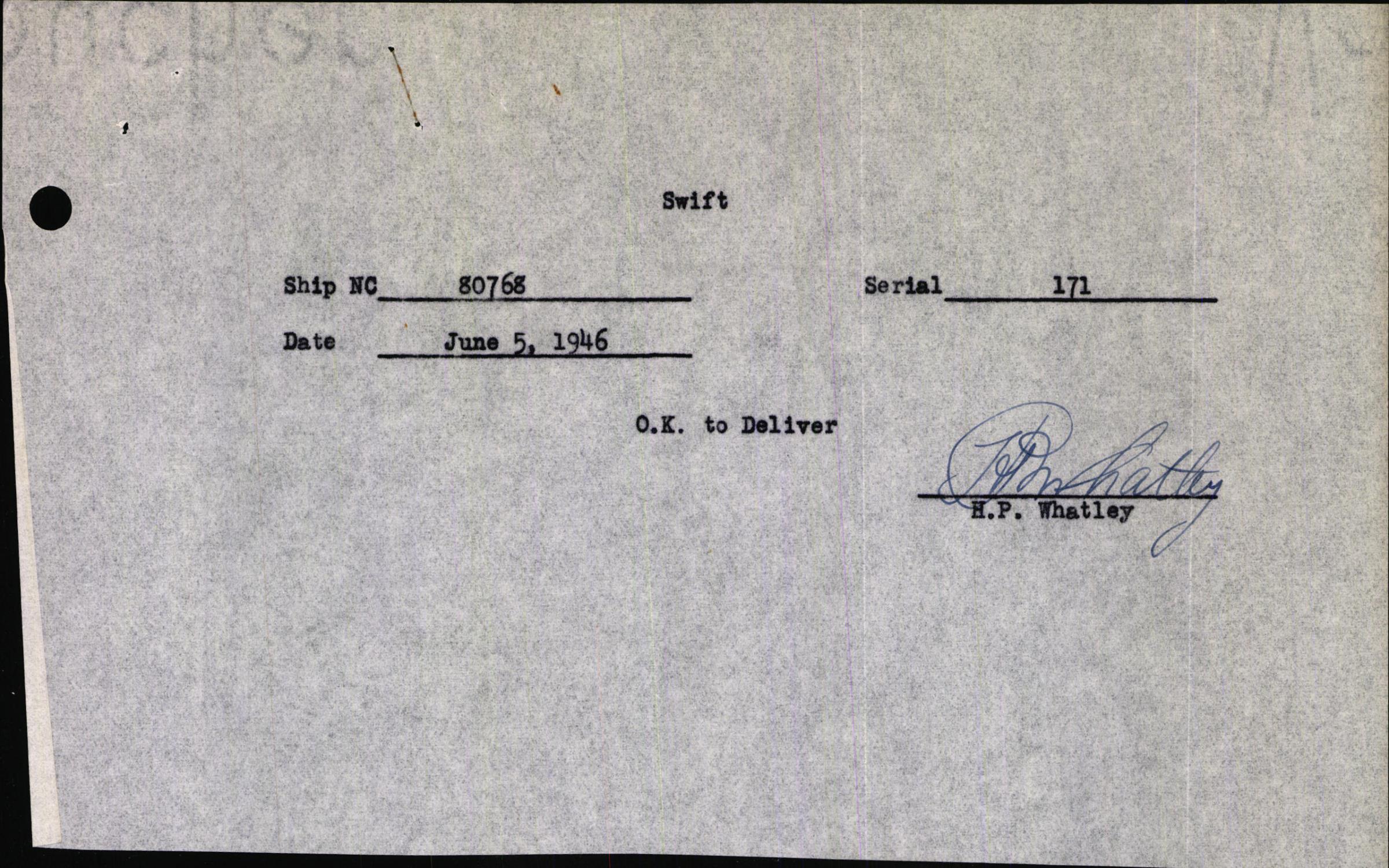 Sample page 3 from AirCorps Library document: Technical Information for Serial Number 171