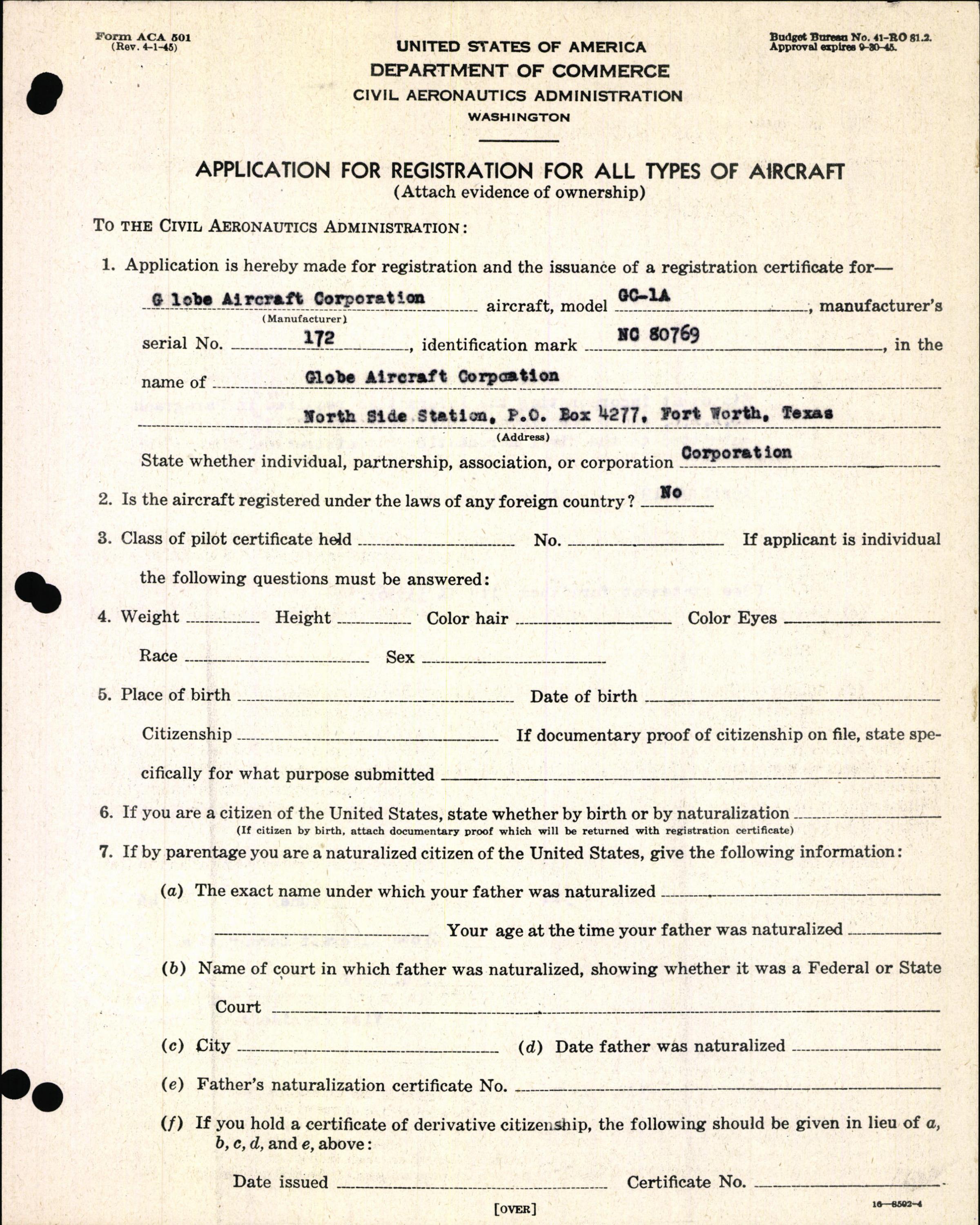 Sample page 7 from AirCorps Library document: Technical Information for Serial Number 172