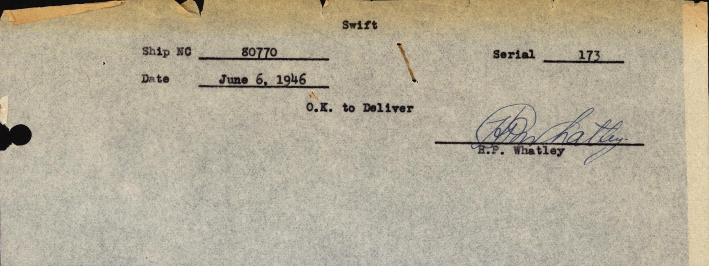 Sample page 3 from AirCorps Library document: Technical Information for Serial Number 173
