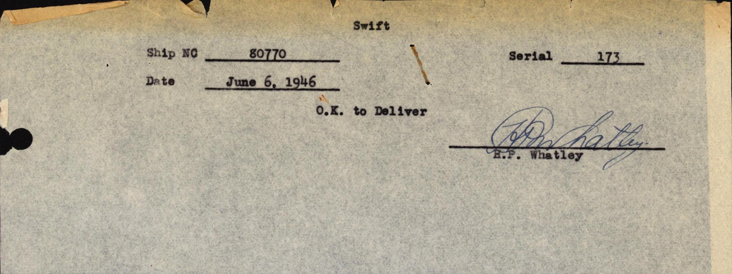 Sample page 3 from AirCorps Library document: Technical Information for Serial Number 173