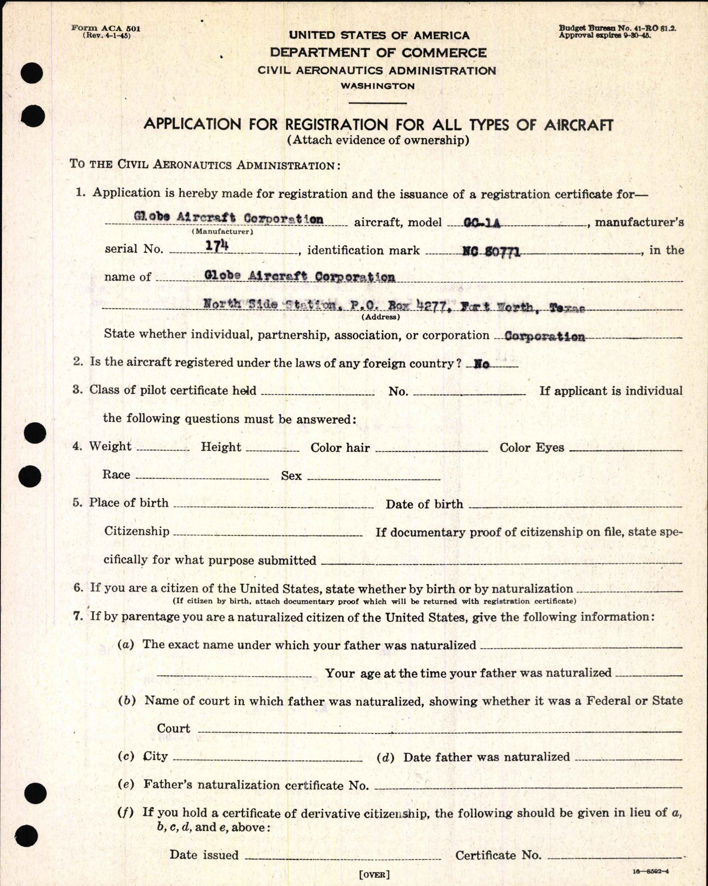 Sample page 7 from AirCorps Library document: Technical Information for Serial Number 174