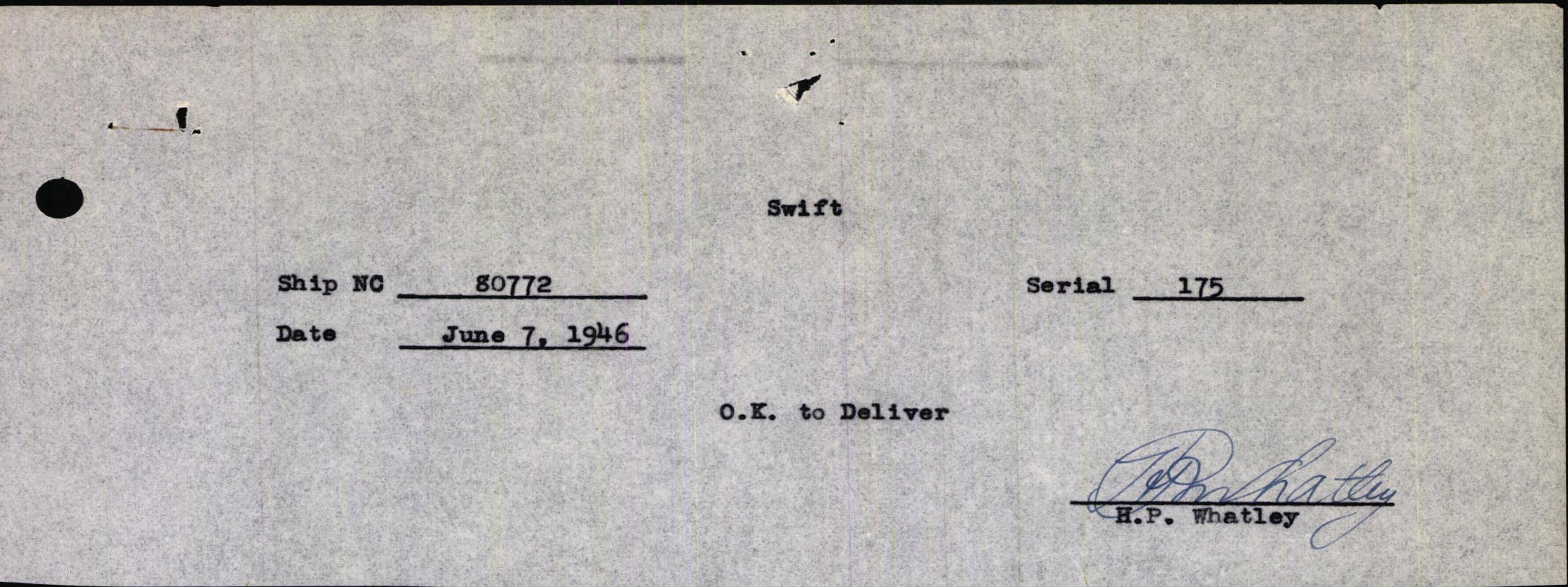 Sample page 3 from AirCorps Library document: Technical Information for Serial Number 175