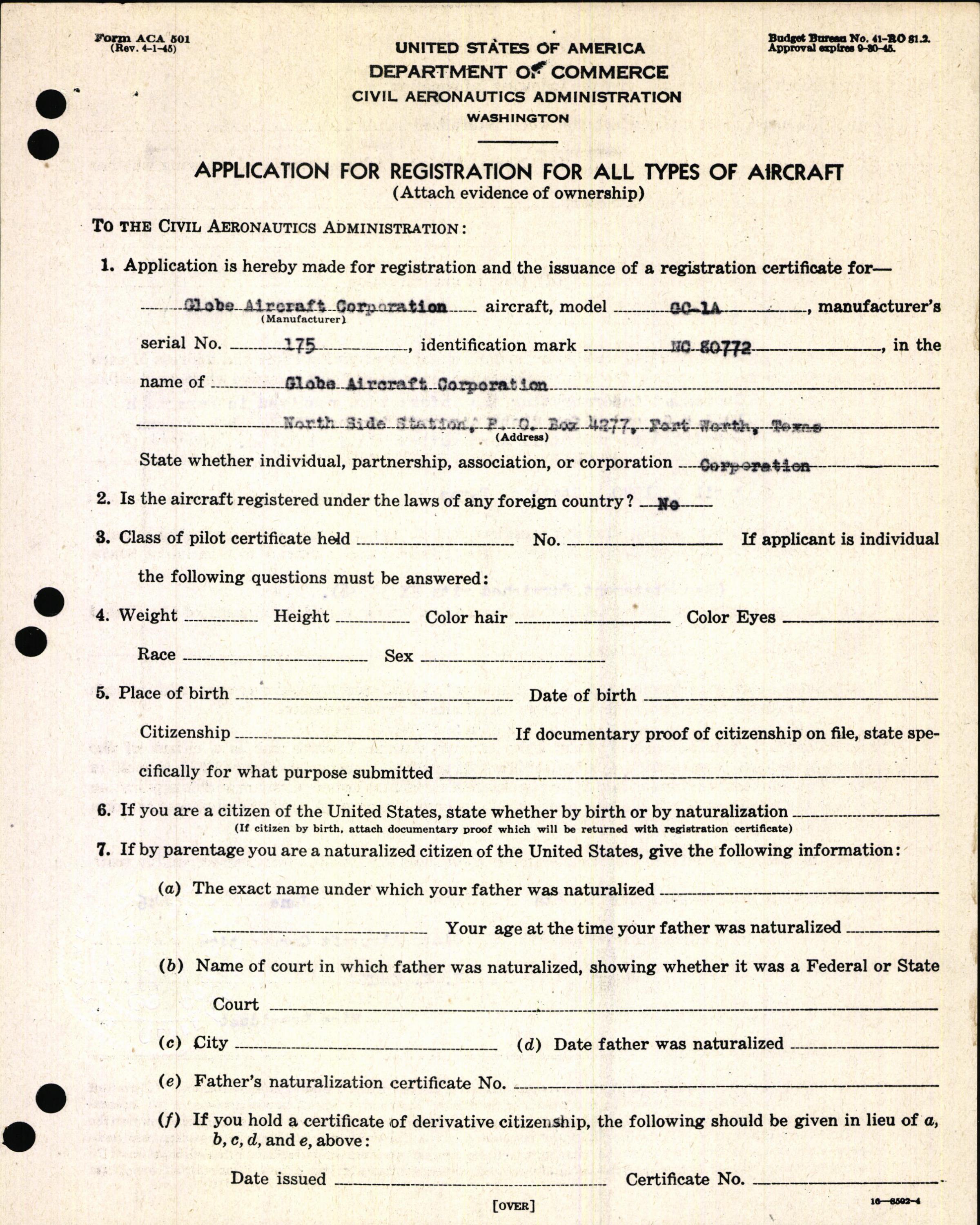 Sample page 7 from AirCorps Library document: Technical Information for Serial Number 175