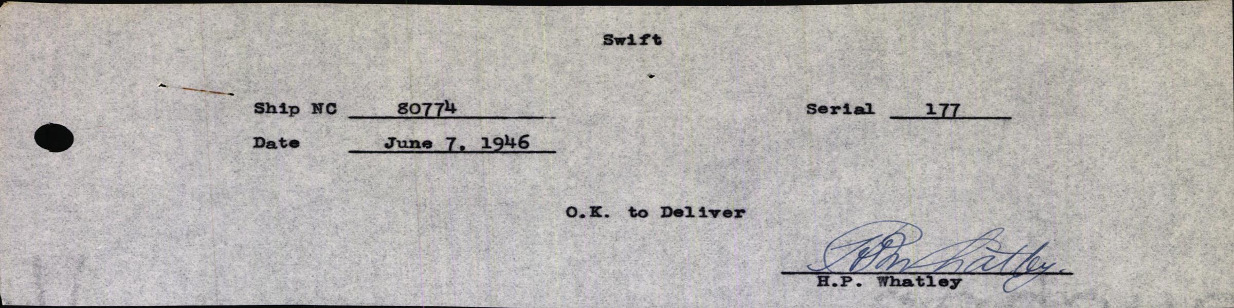 Sample page 3 from AirCorps Library document: Technical Information for Serial Number 177