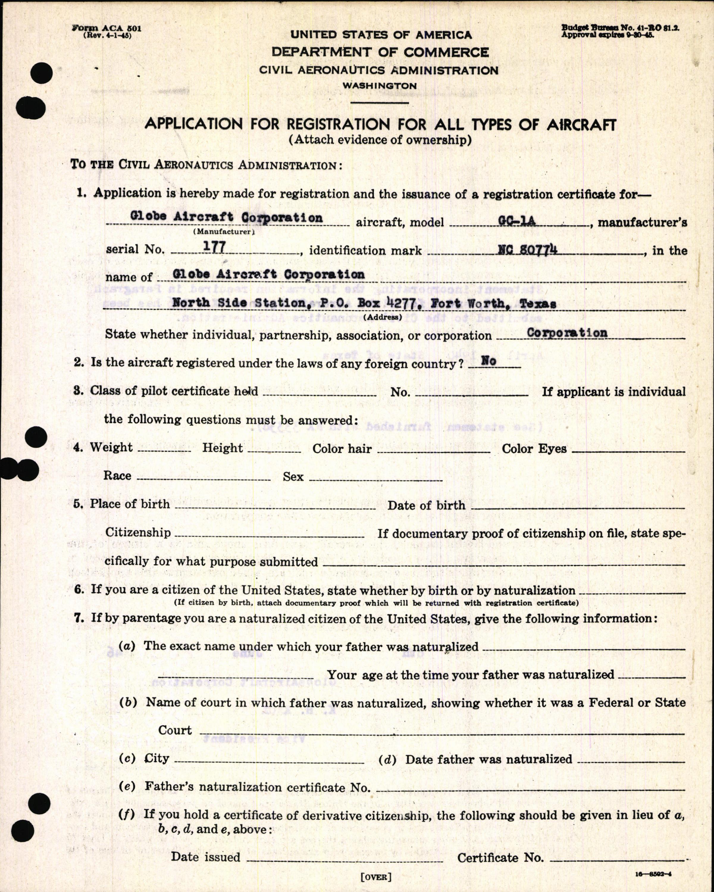 Sample page 7 from AirCorps Library document: Technical Information for Serial Number 177