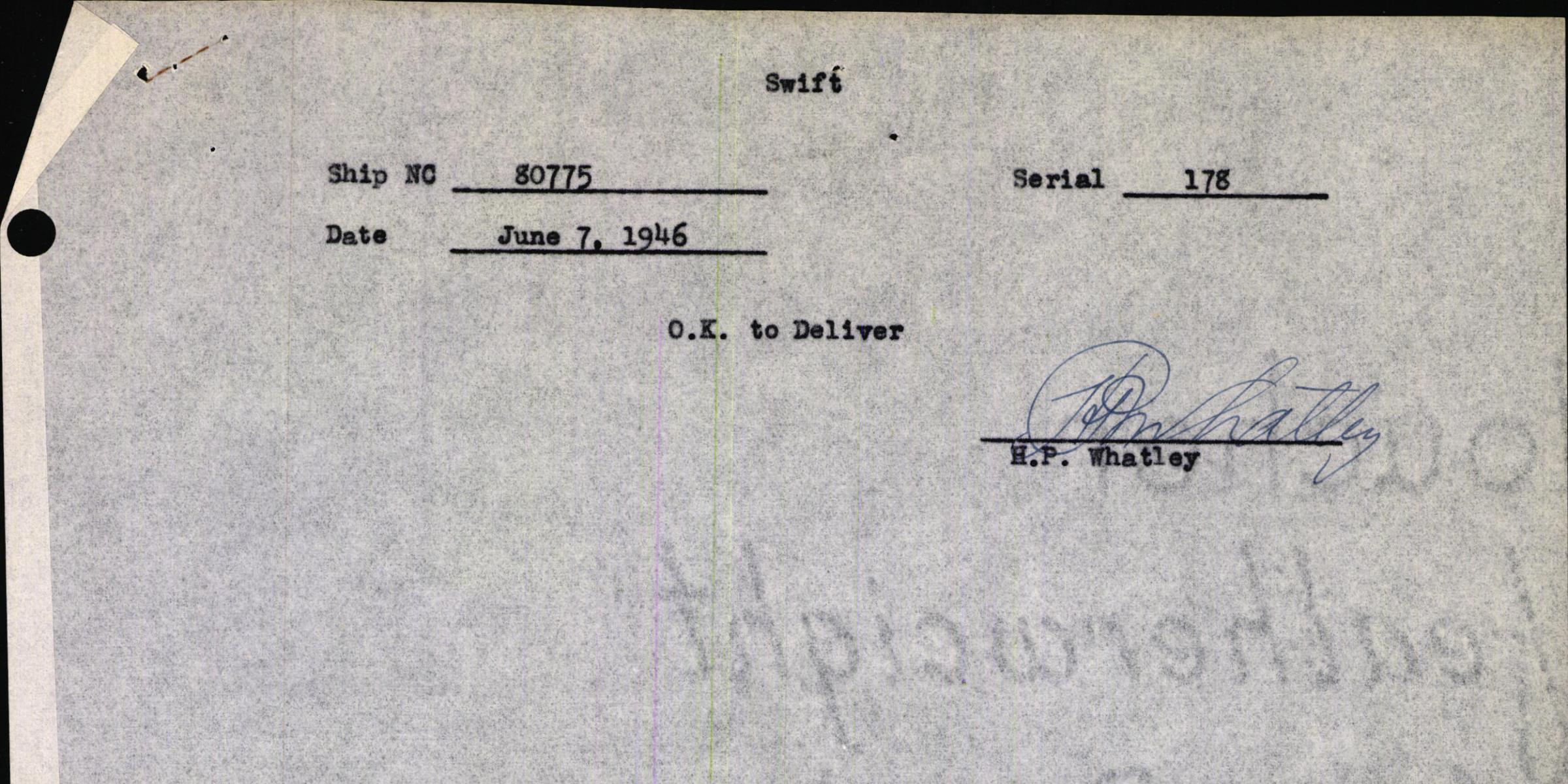 Sample page 3 from AirCorps Library document: Technical Information for Serial Number 178