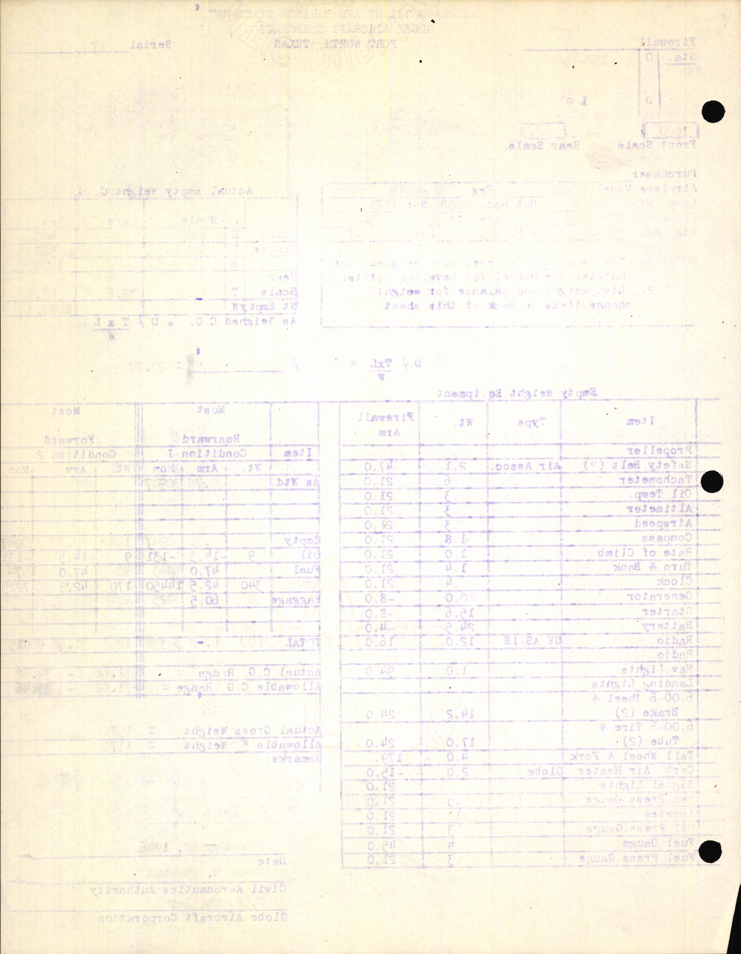 Sample page 8 from AirCorps Library document: Technical Information for Serial Number 17