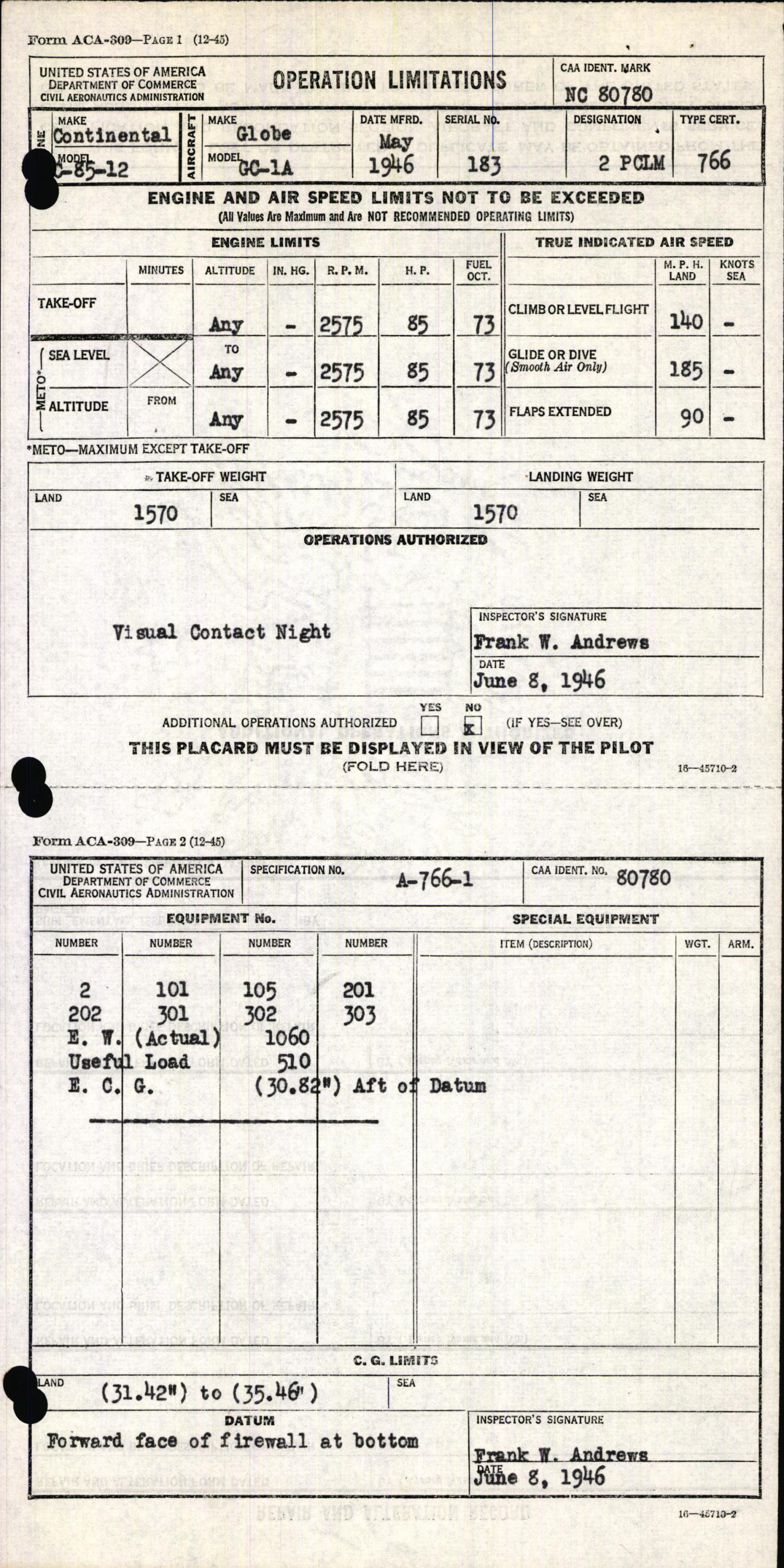 Sample page 7 from AirCorps Library document: Technical Information for Serial Number 183