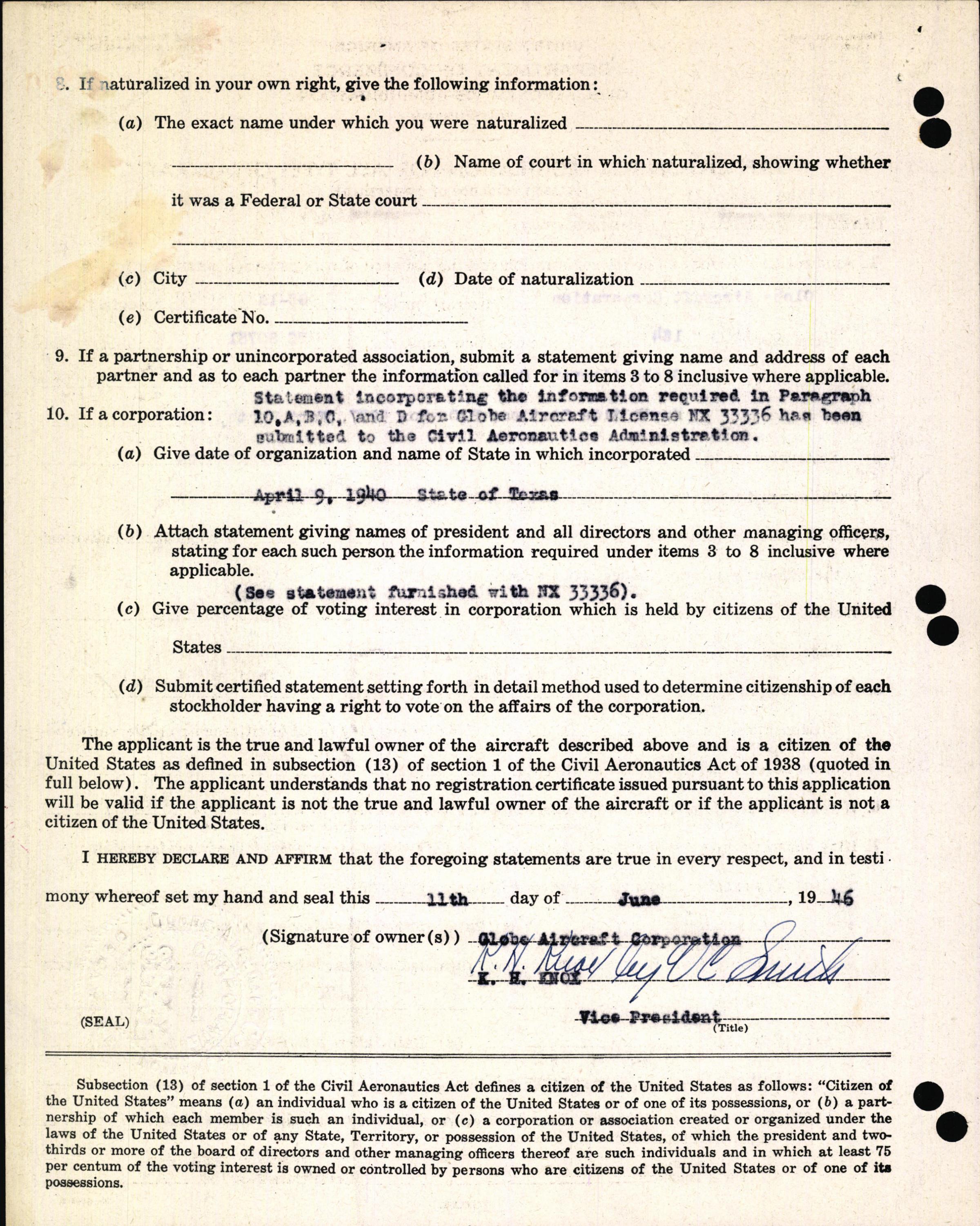 Sample page 6 from AirCorps Library document: Technical Information for Serial Number 184