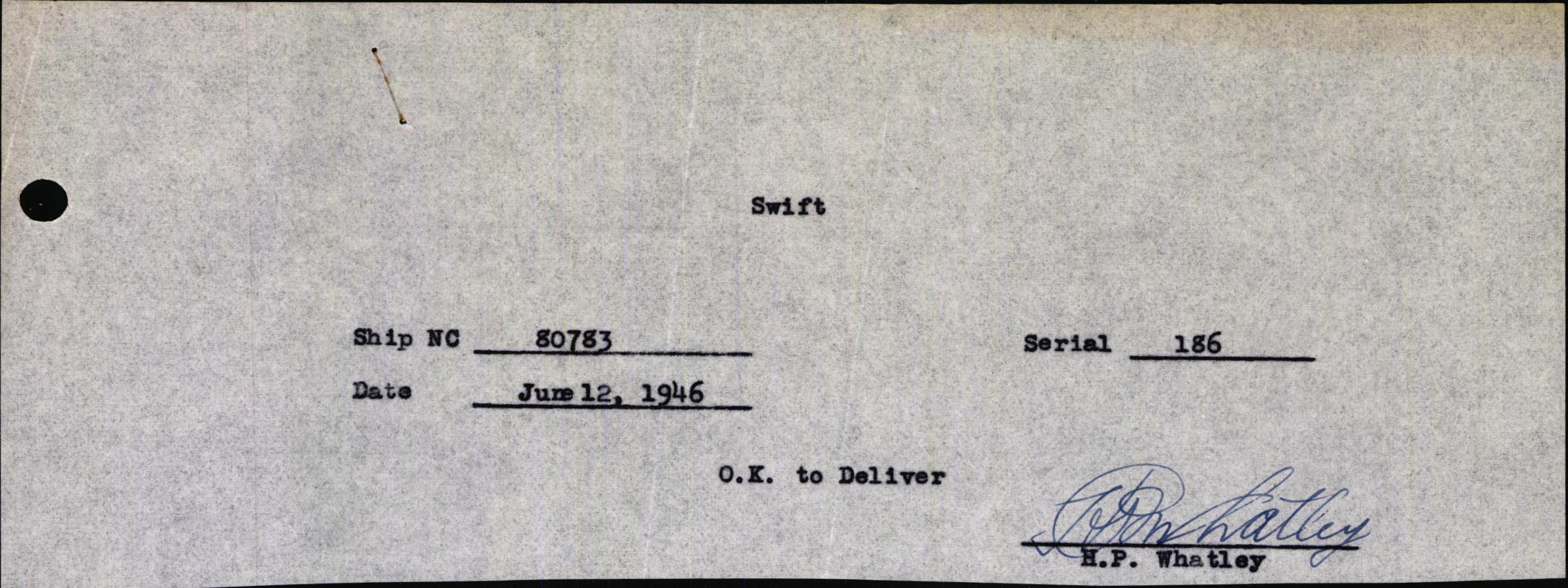 Sample page 3 from AirCorps Library document: Technical Information for Serial Number 186