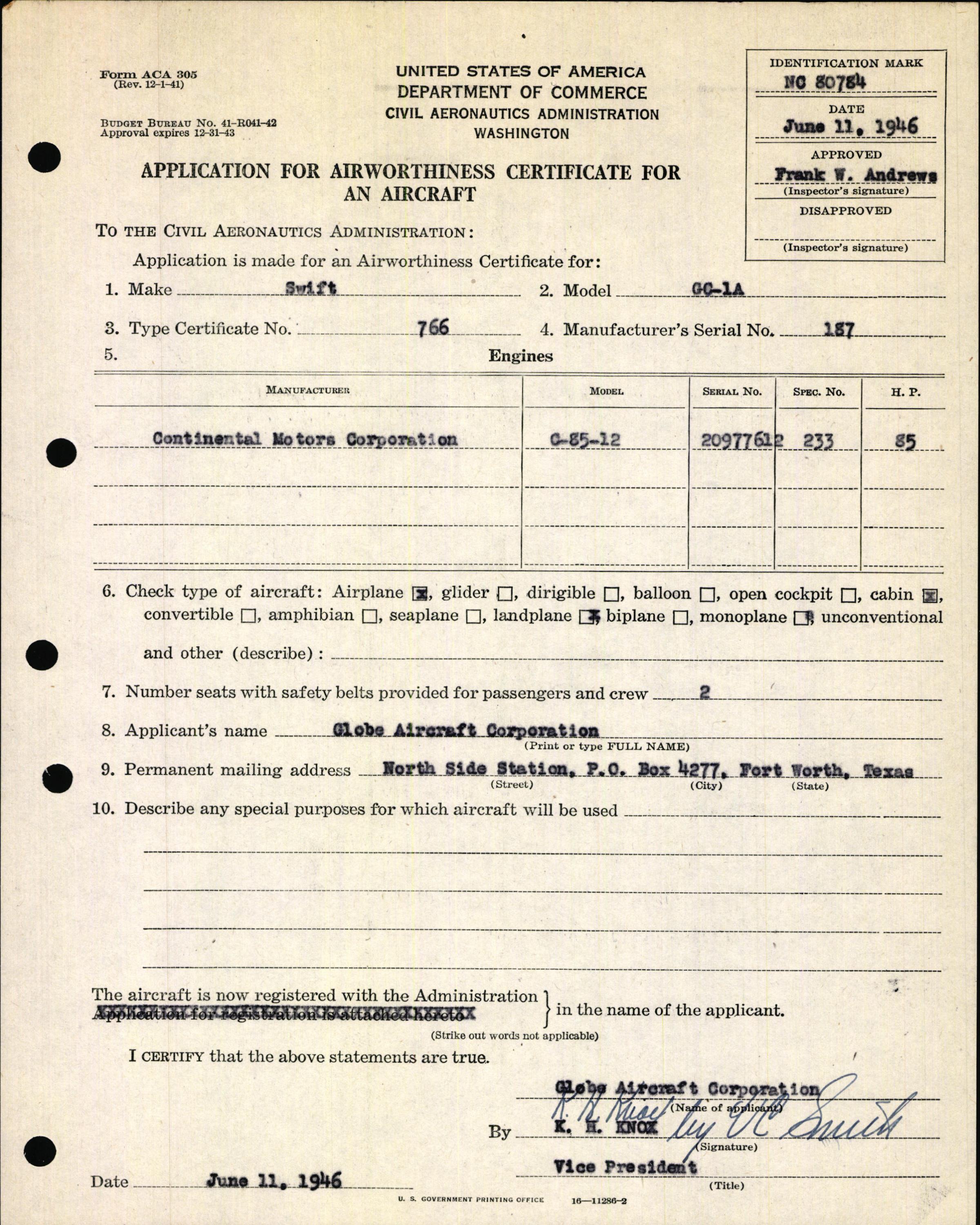 Sample page 7 from AirCorps Library document: Technical Information for Serial Number 187