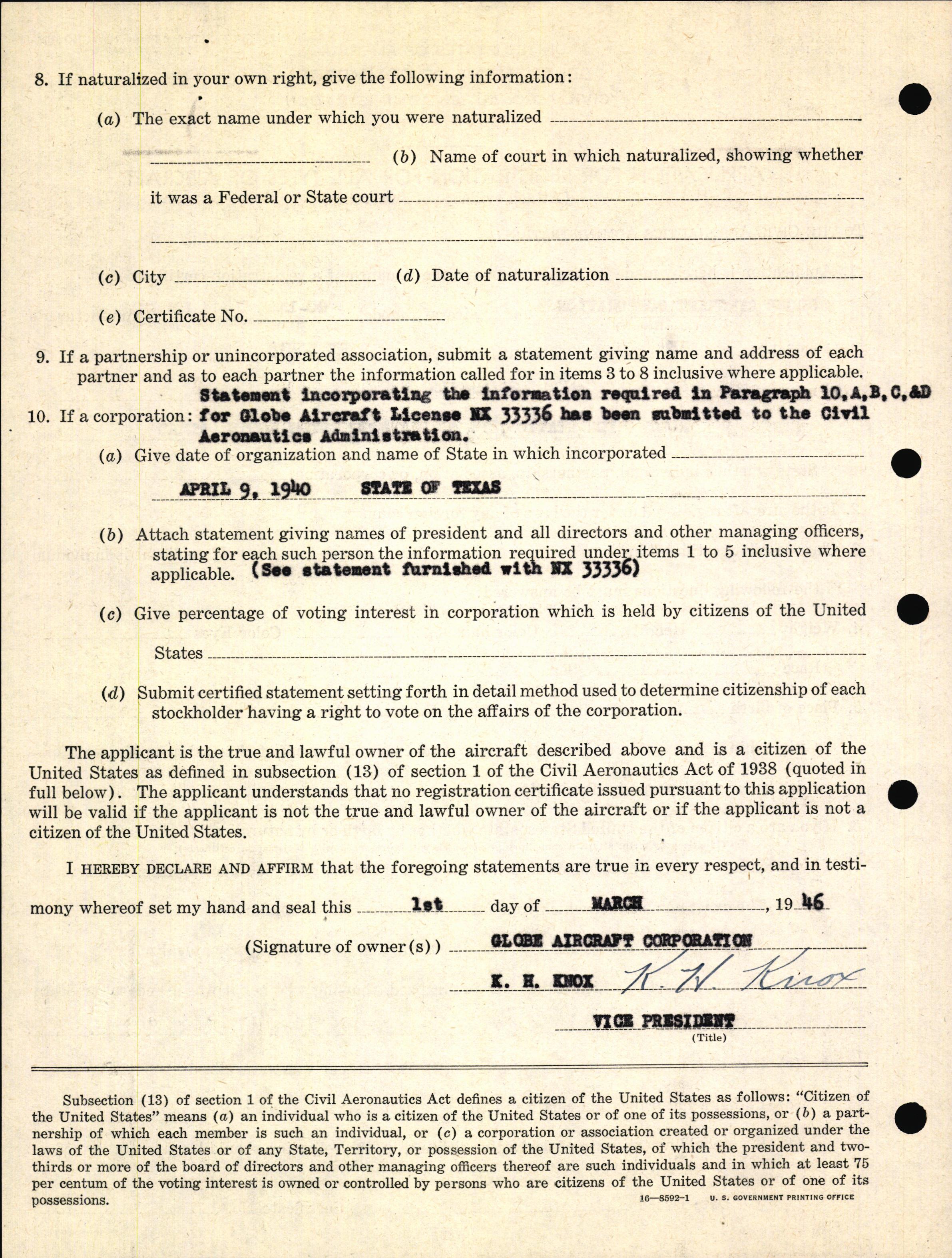 Sample page 6 from AirCorps Library document: Technical Information for Serial Number 18