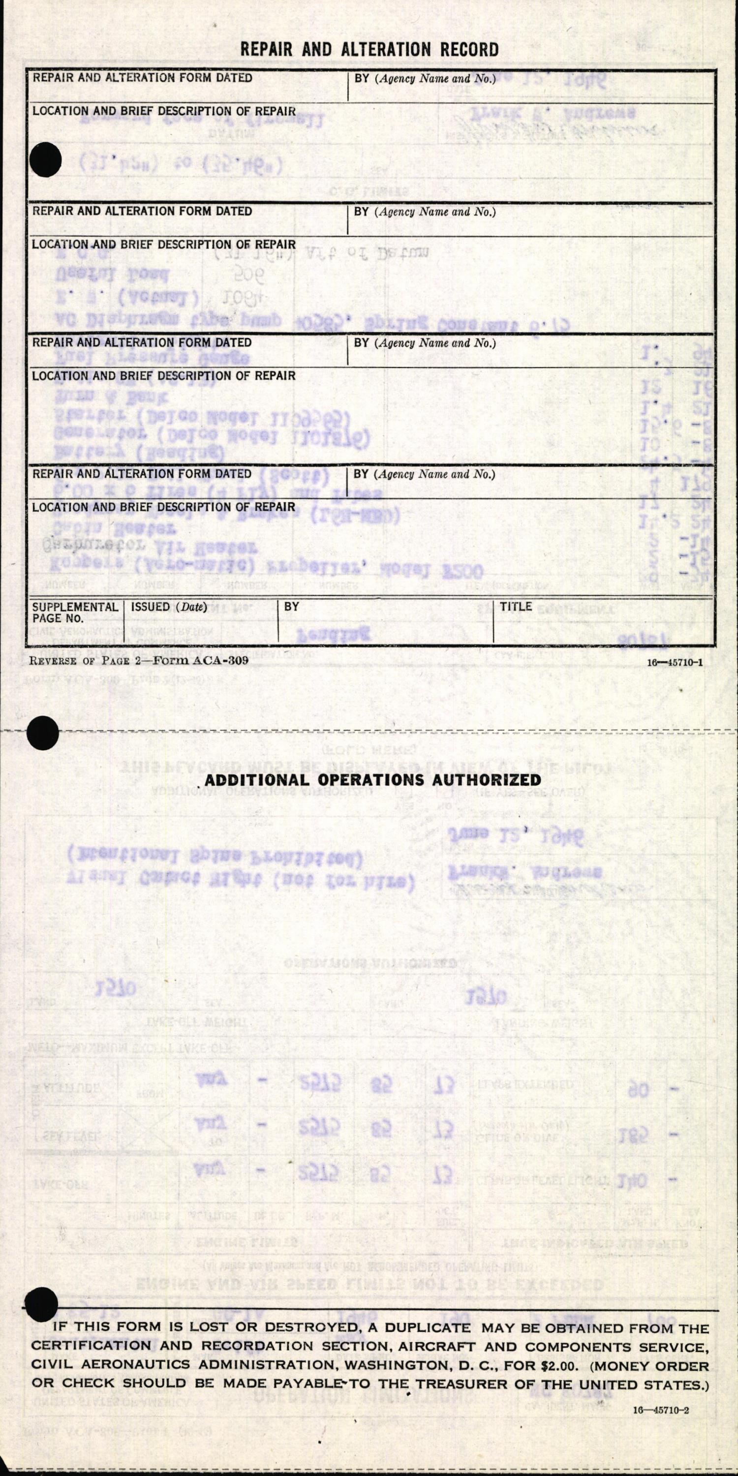 Sample page 4 from AirCorps Library document: Technical Information for Serial Number 190