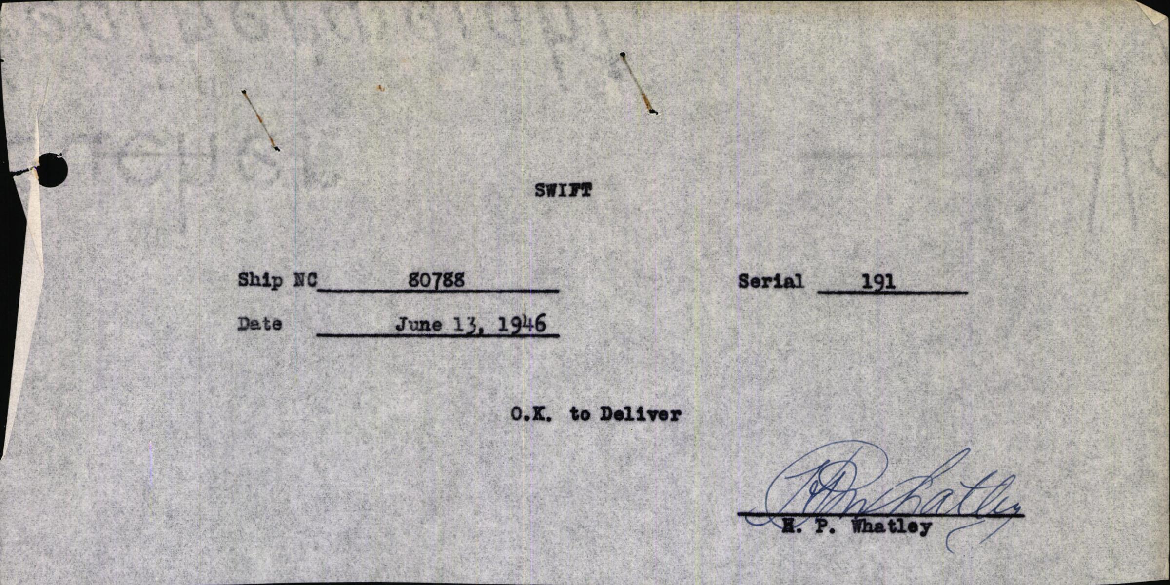 Sample page 3 from AirCorps Library document: Technical Information for Serial Number 191