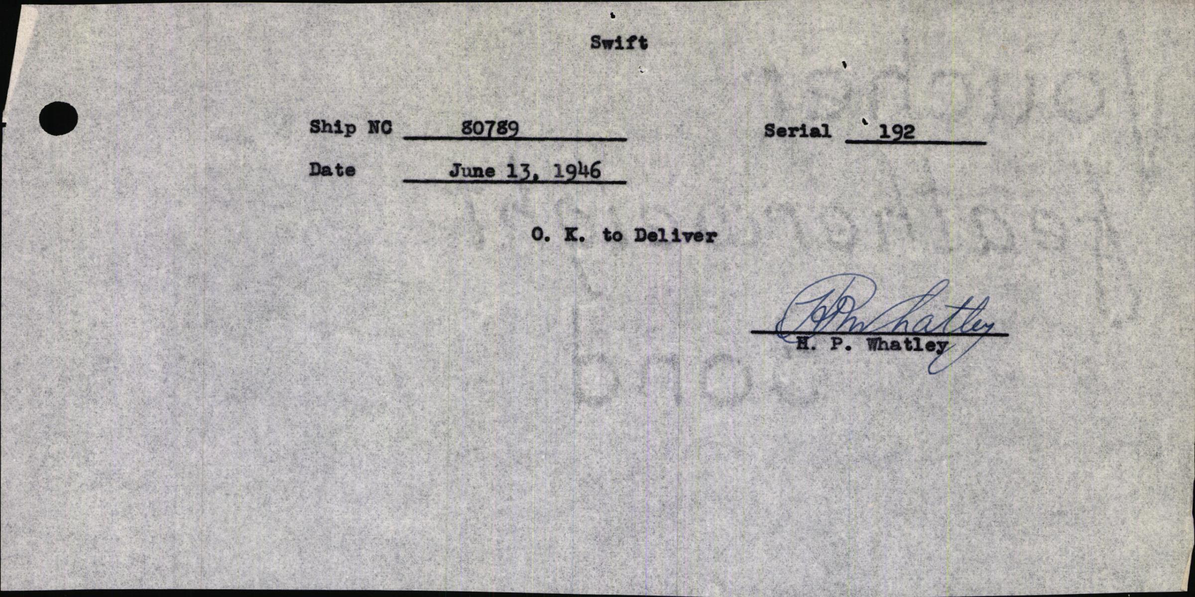 Sample page 3 from AirCorps Library document: Technical Information for Serial Number 192
