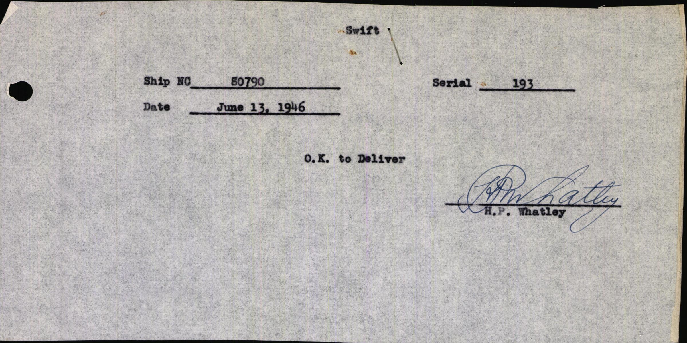 Sample page 3 from AirCorps Library document: Technical Information for Serial Number 193