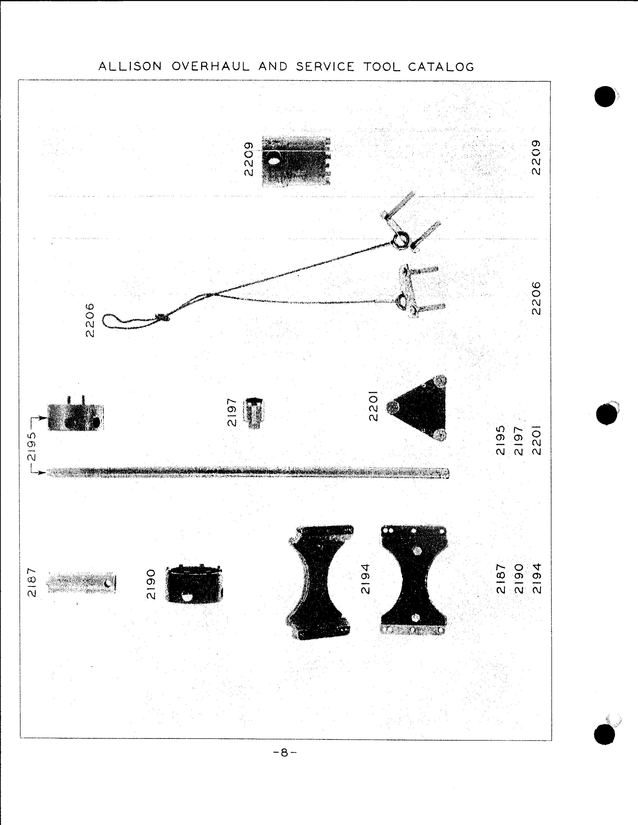 Sample page 10 from AirCorps Library document: Commercial Overhaul and Service Tool Catalog for Allison Engines