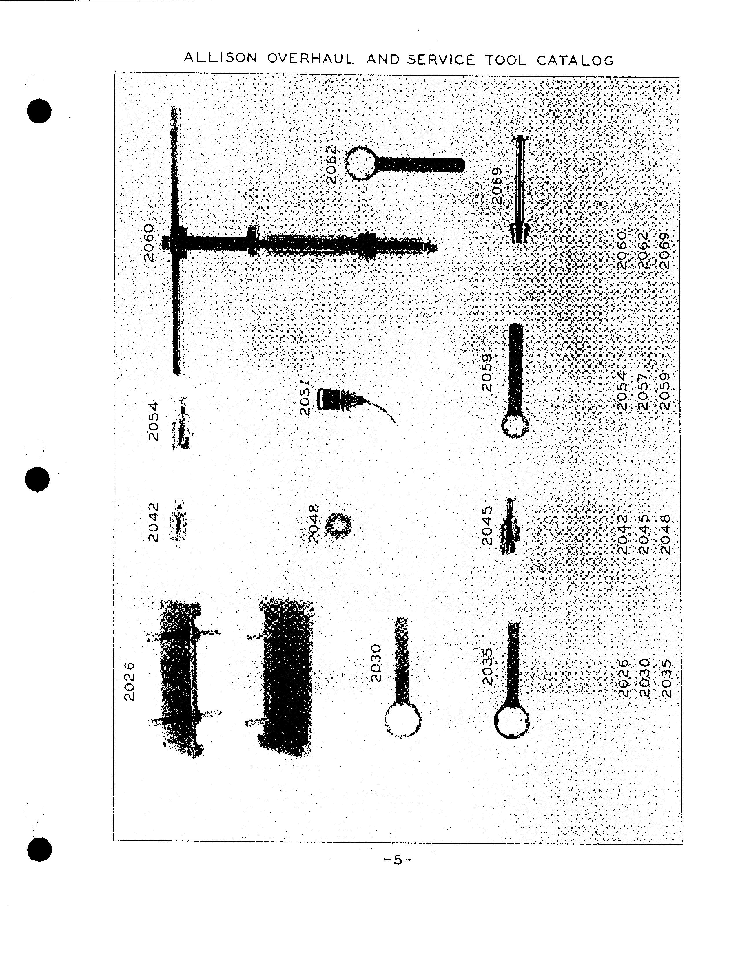 Sample page 7 from AirCorps Library document: Commercial Overhaul and Service Tool Catalog for Allison Engines