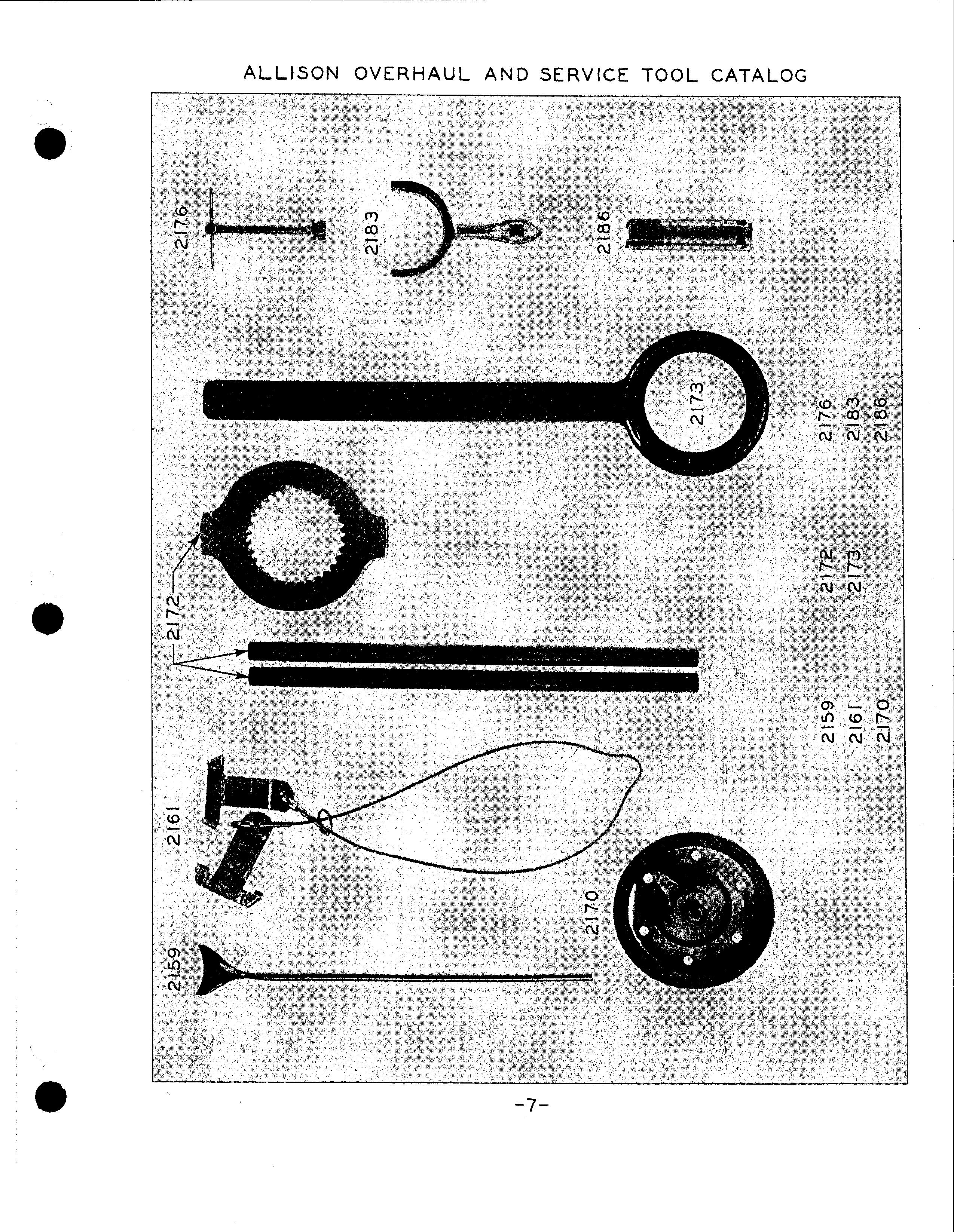 Sample page 9 from AirCorps Library document: Commercial Overhaul and Service Tool Catalog for Allison Engines