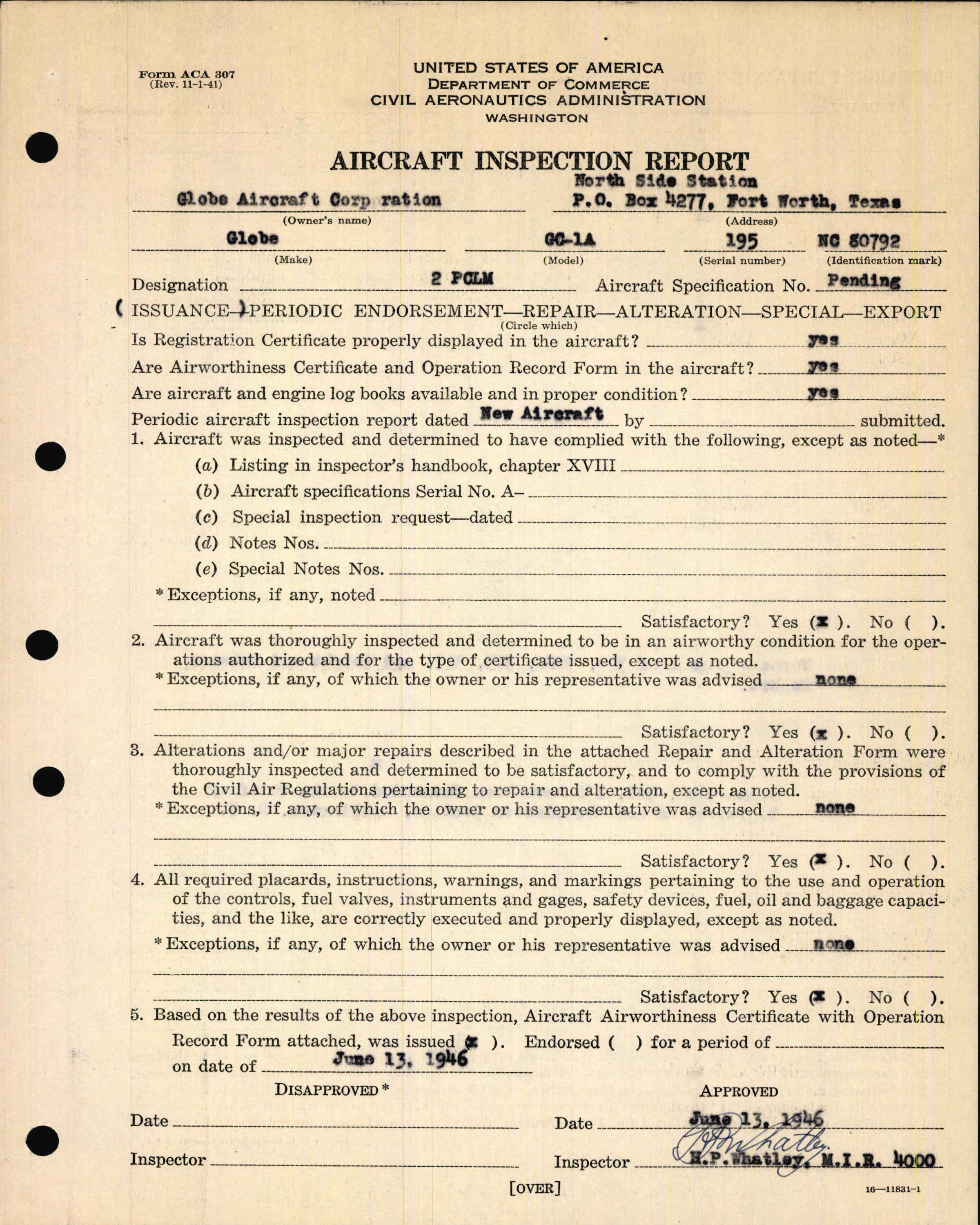 Sample page 7 from AirCorps Library document: Technical Information for Serial Number 195