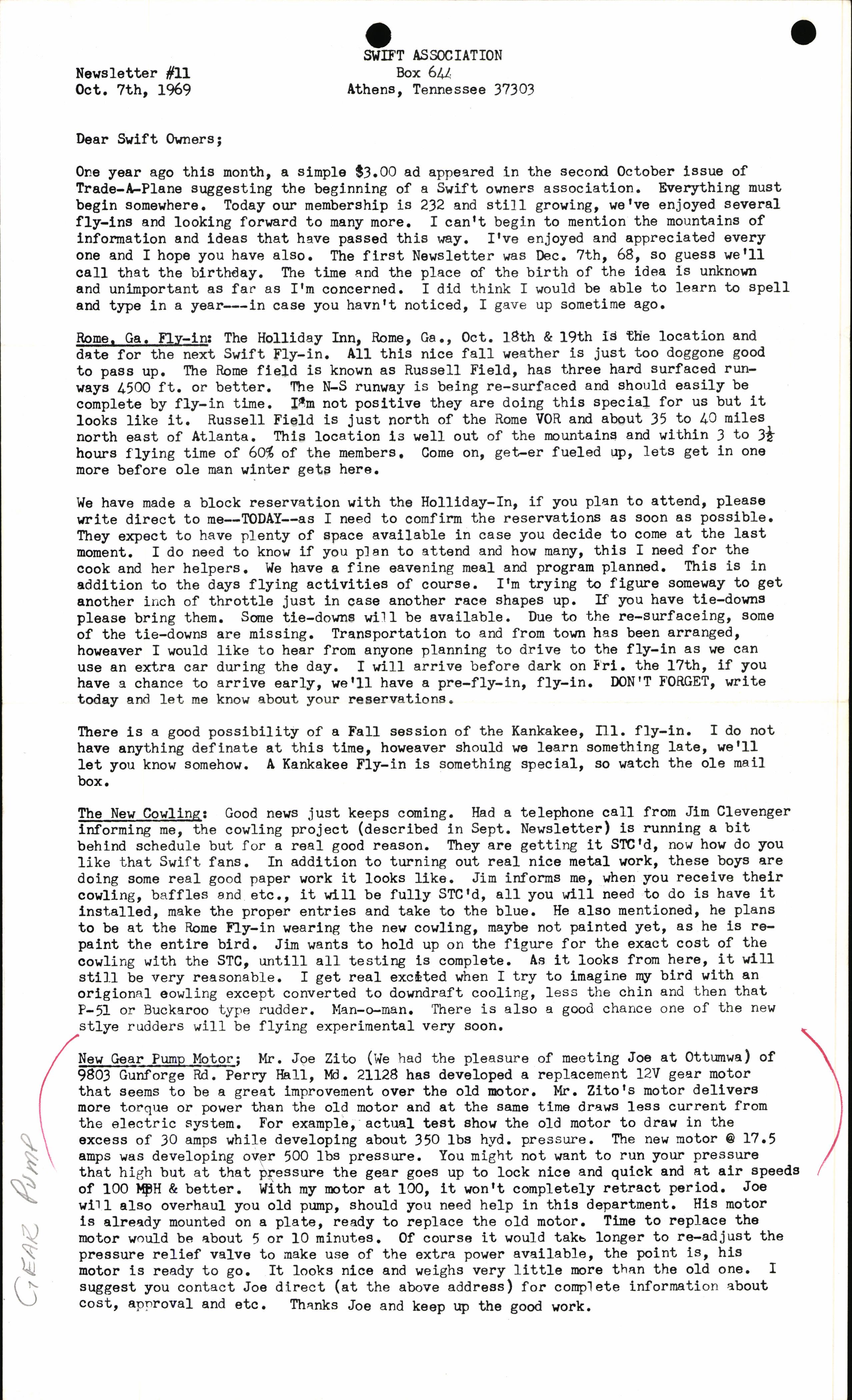 Sample page 1 from AirCorps Library document: October 1969