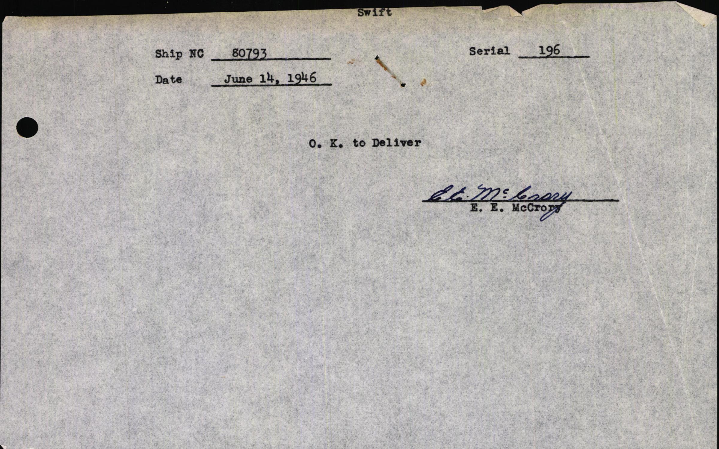 Sample page 3 from AirCorps Library document: Technical Information for Serial Number 196