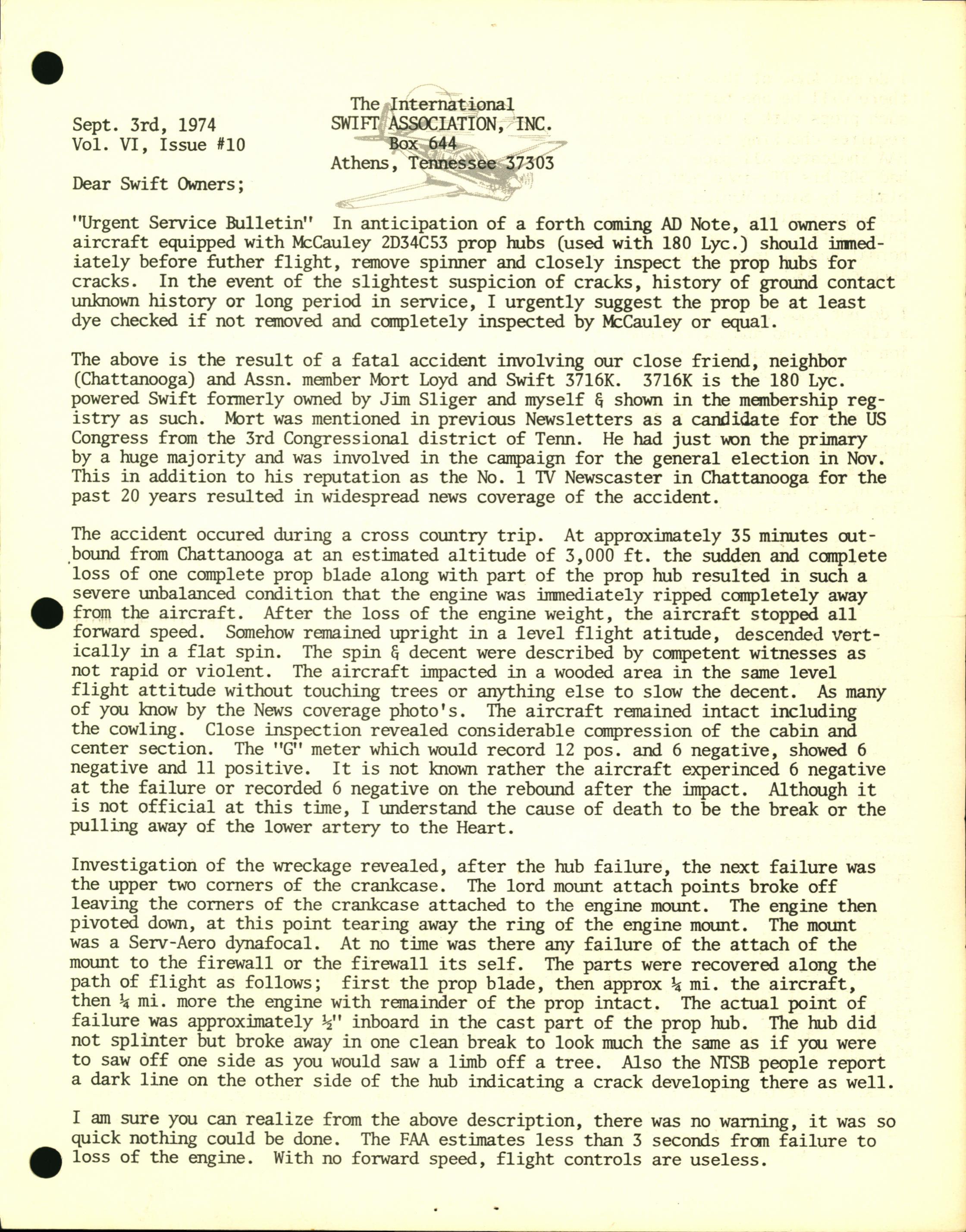Sample page 1 from AirCorps Library document: September 1974