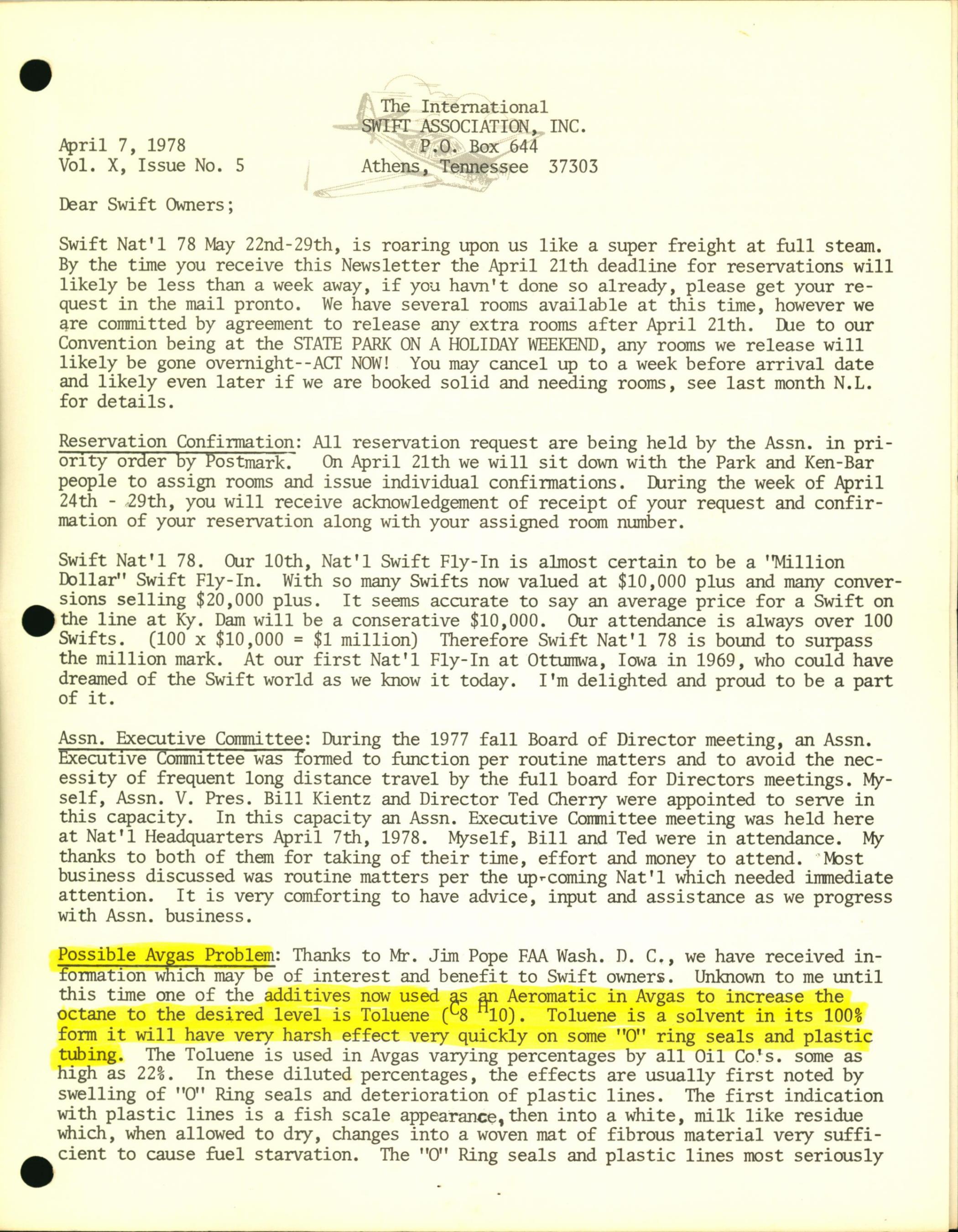 Sample page 1 from AirCorps Library document: April 1978