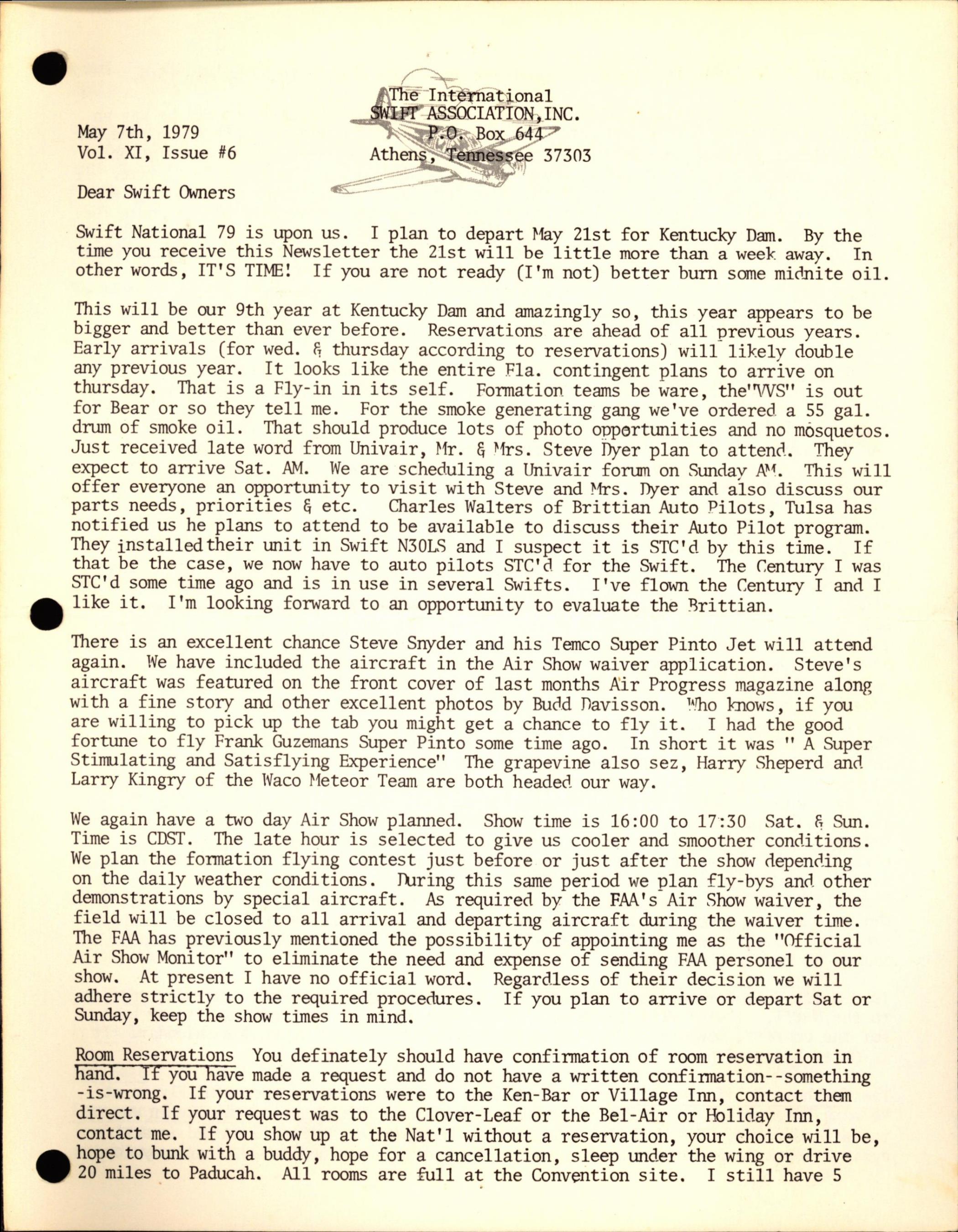 Sample page 1 from AirCorps Library document: May 1979