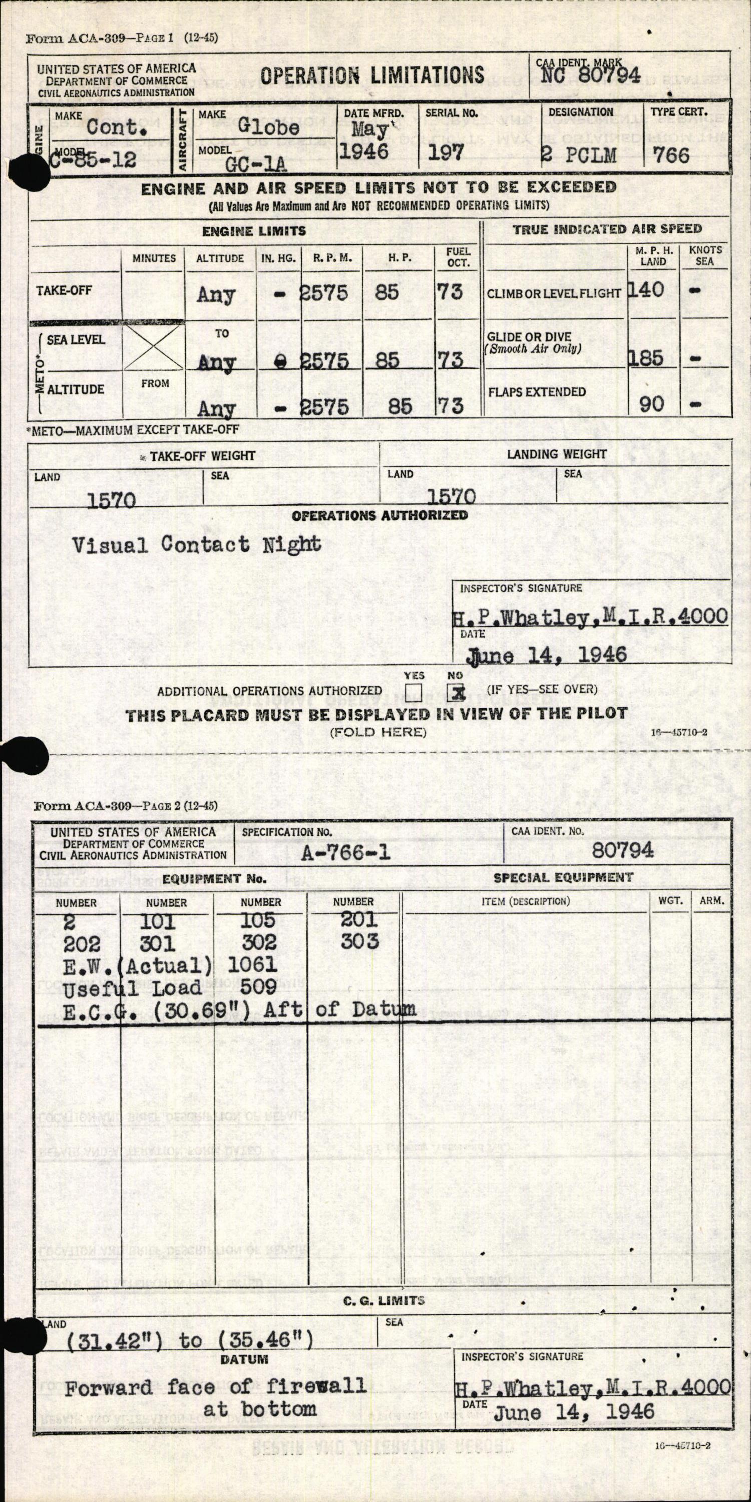 Sample page 7 from AirCorps Library document: Technical Information for Serial Number 197