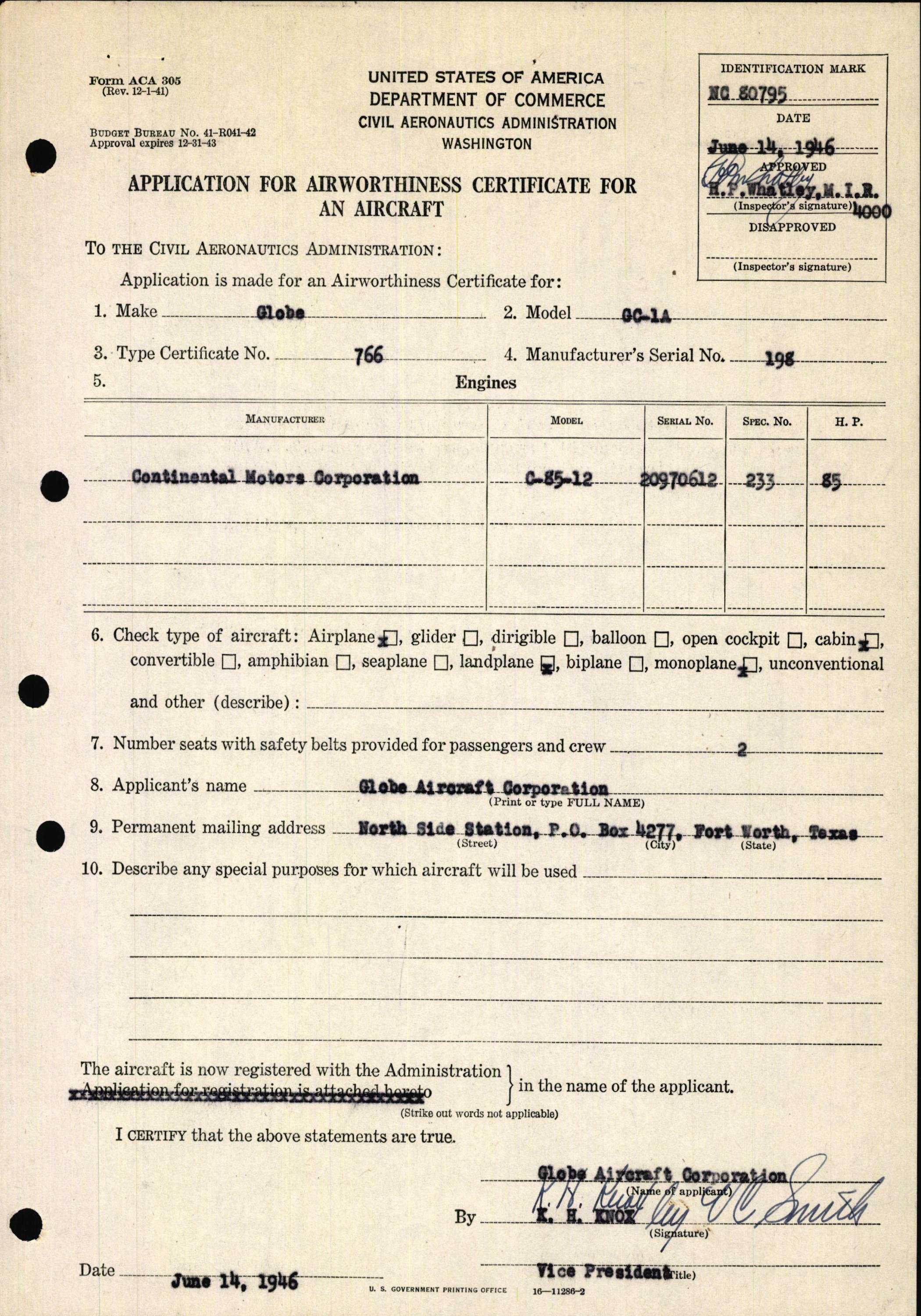 Sample page 7 from AirCorps Library document: Technical Information for Serial Number 198