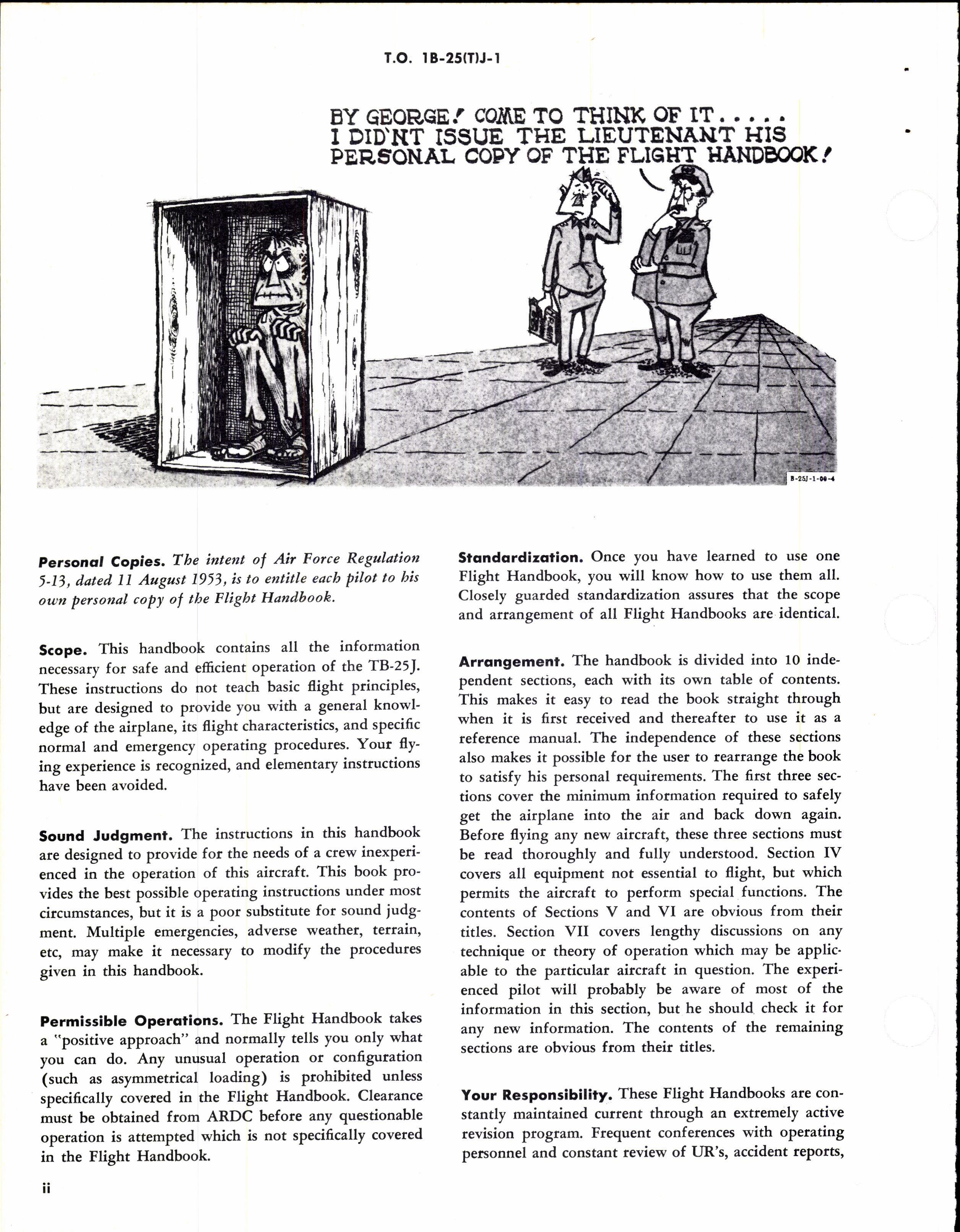 Sample page 4 from AirCorps Library document: Flight Handbook for TB-25J Aircraft