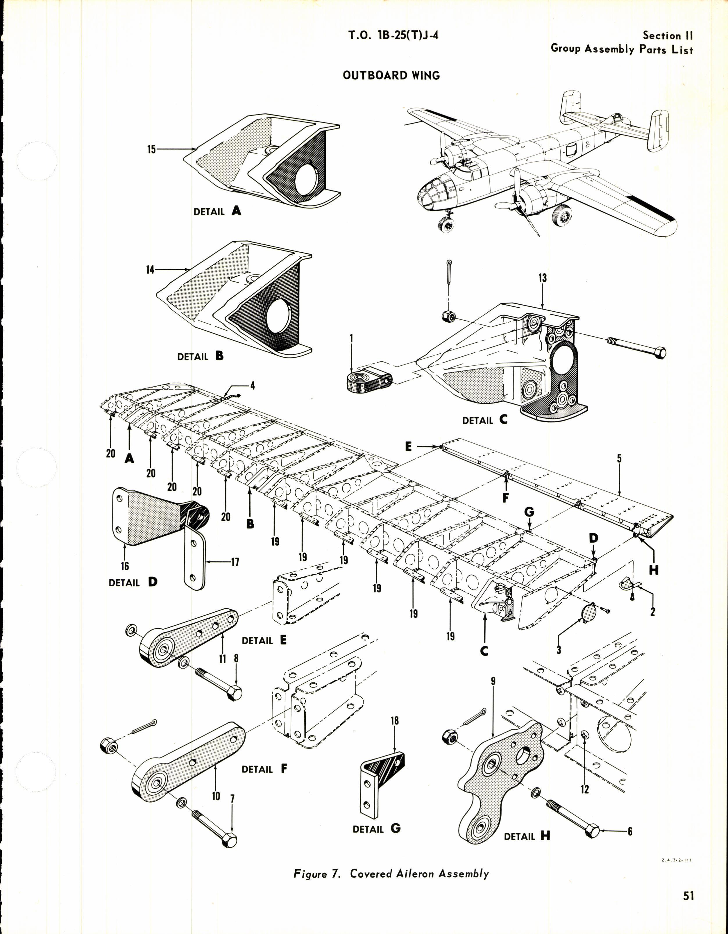 Sample page  19 from AirCorps Library document: Illustrated Parts Breakdown for B-25J, L, and N