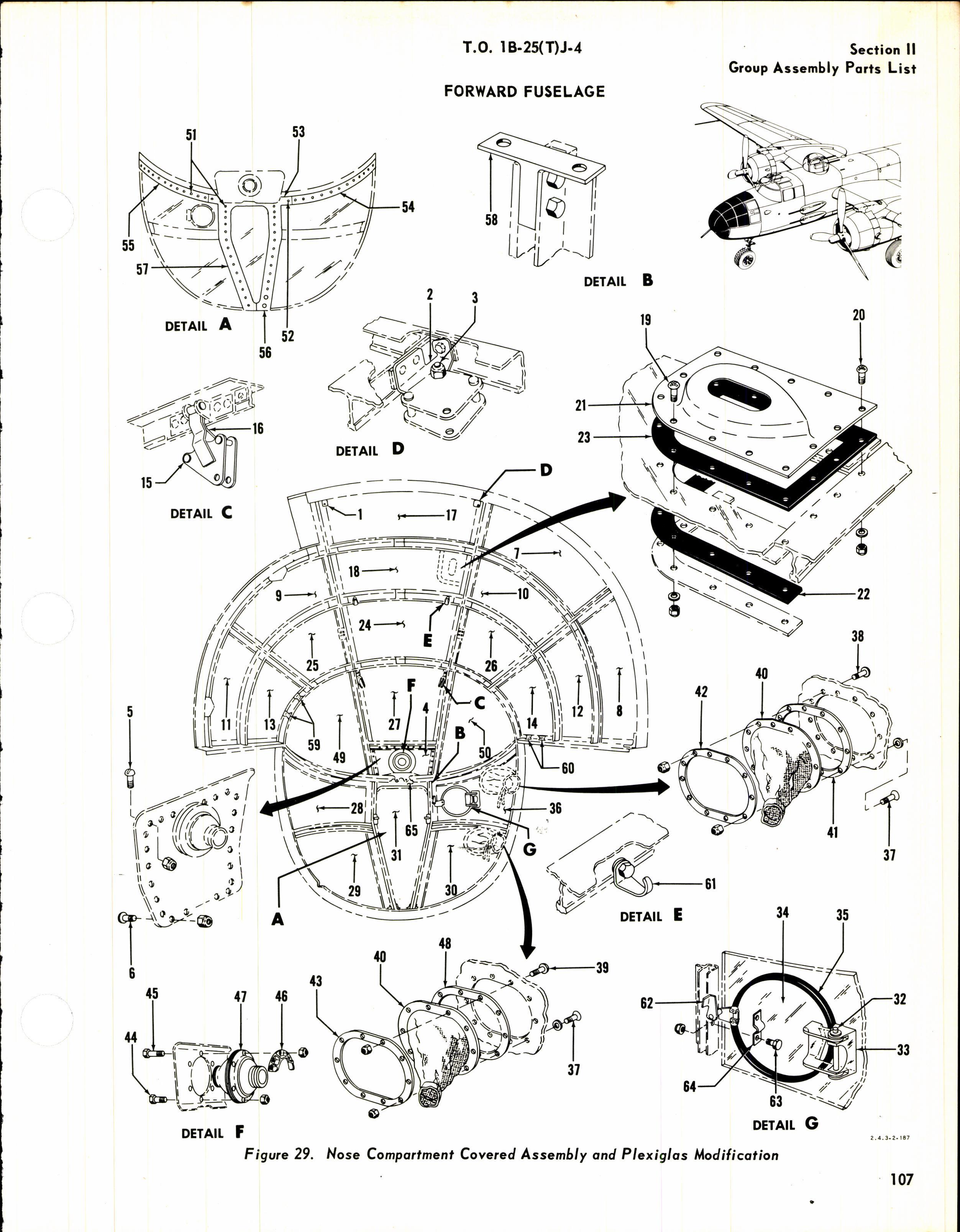 Sample page  27 from AirCorps Library document: Illustrated Parts Breakdown for B-25J, L, and N