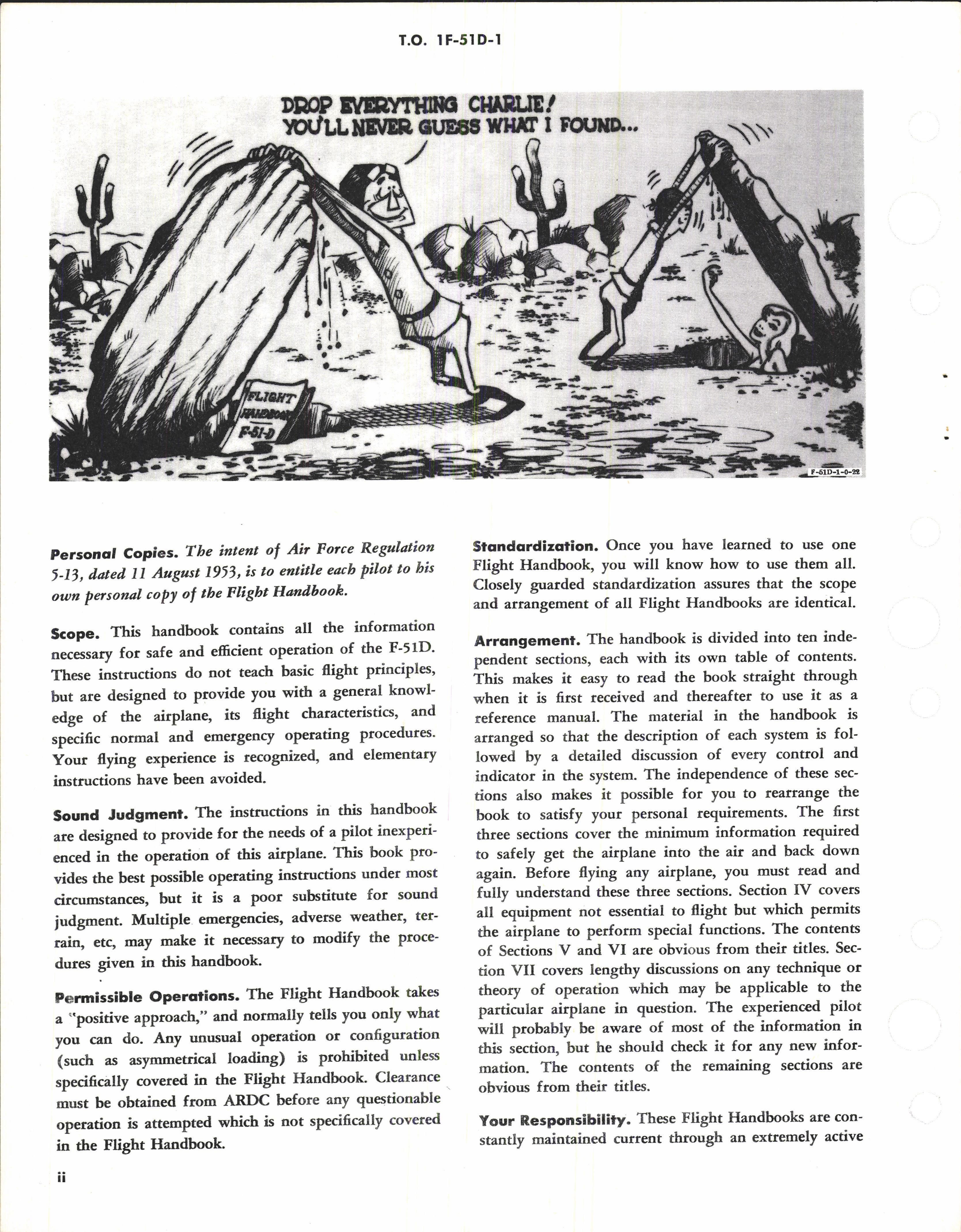 Sample page 4 from AirCorps Library document: F-51D Flight Handbook