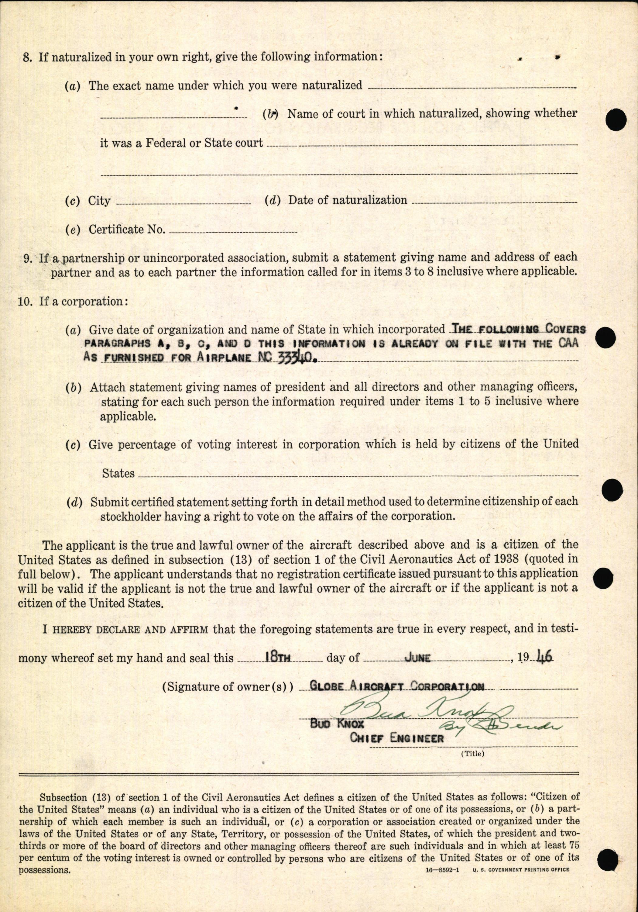 Sample page 6 from AirCorps Library document: Technical Information for Serial Number 2001