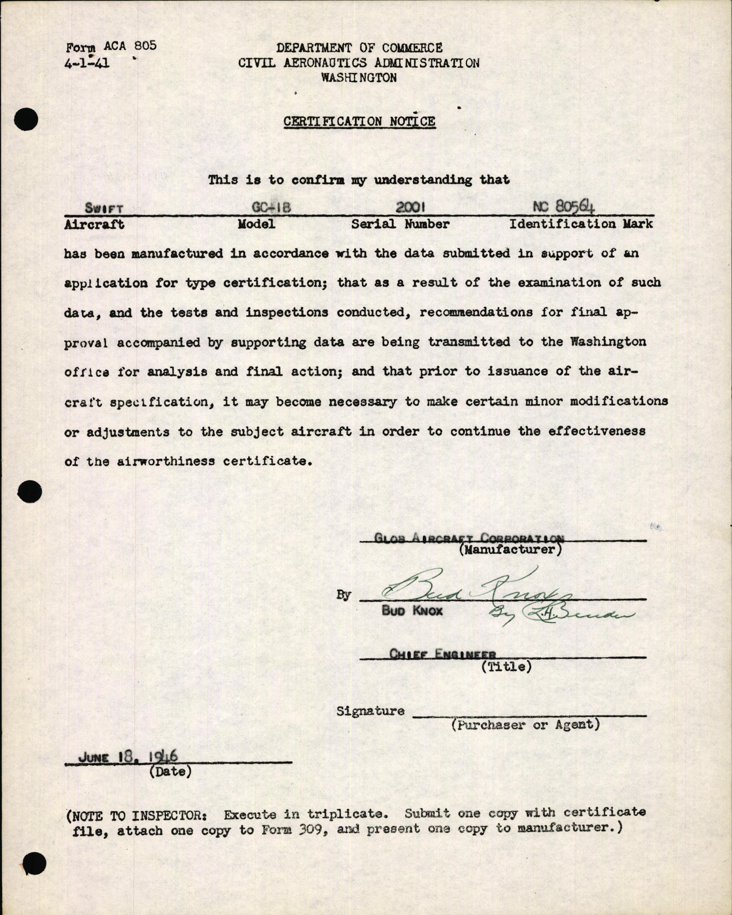 Sample page 7 from AirCorps Library document: Technical Information for Serial Number 2001