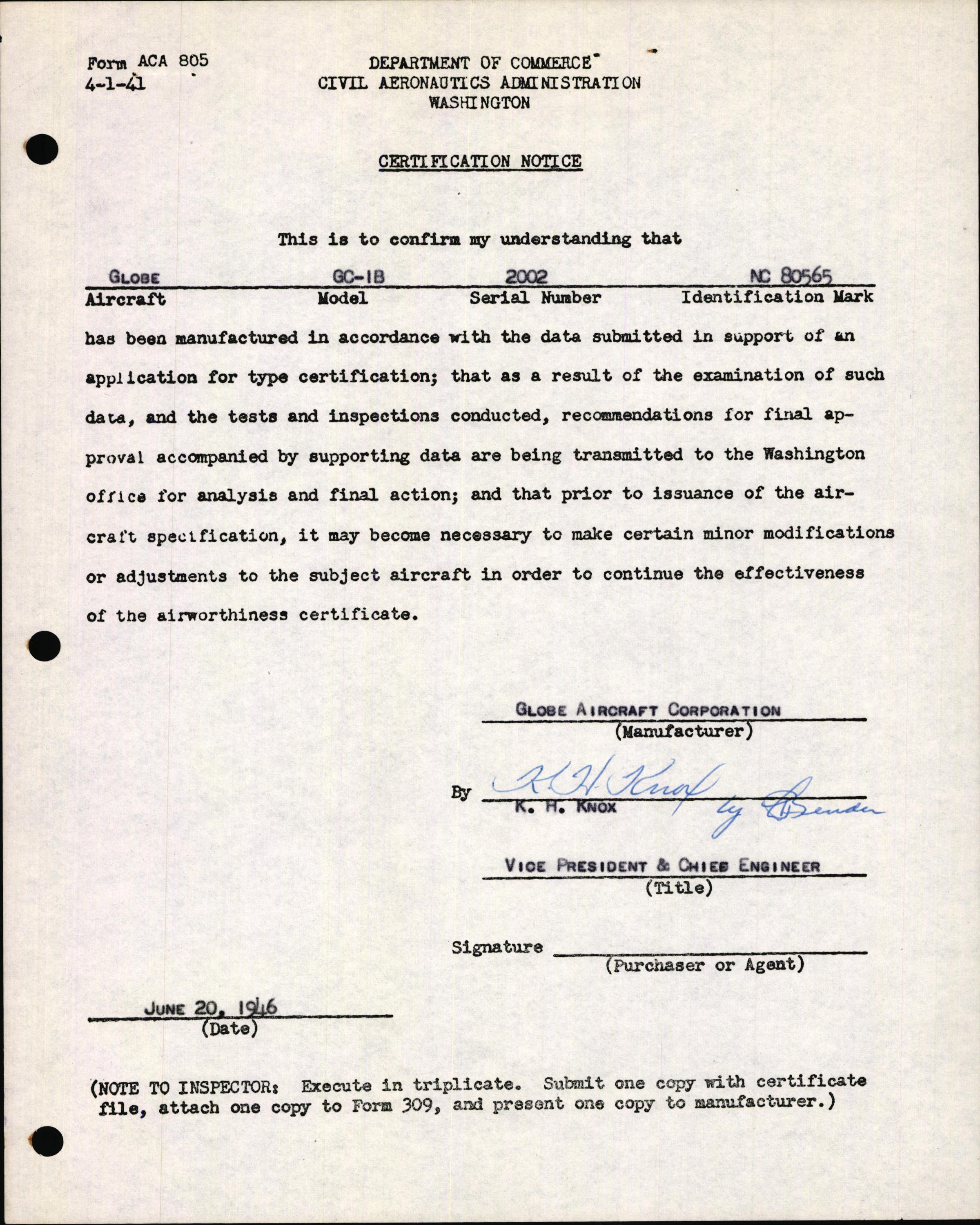 Sample page 5 from AirCorps Library document: Technical Information for Serial Number 2002