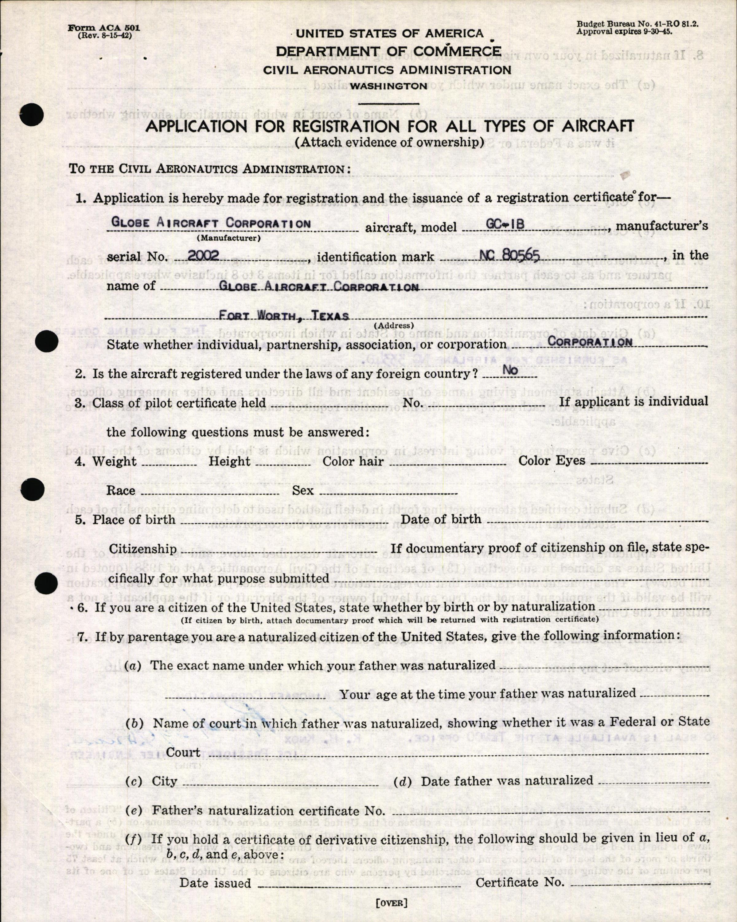 Sample page 7 from AirCorps Library document: Technical Information for Serial Number 2002