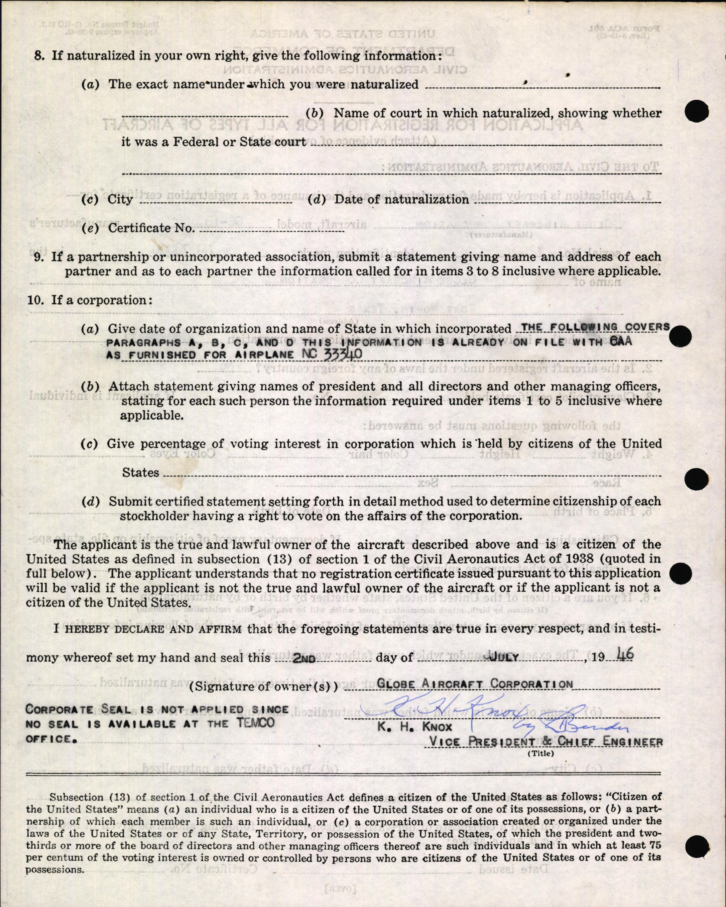 Sample page 4 from AirCorps Library document: Technical Information for Serial Number 2004