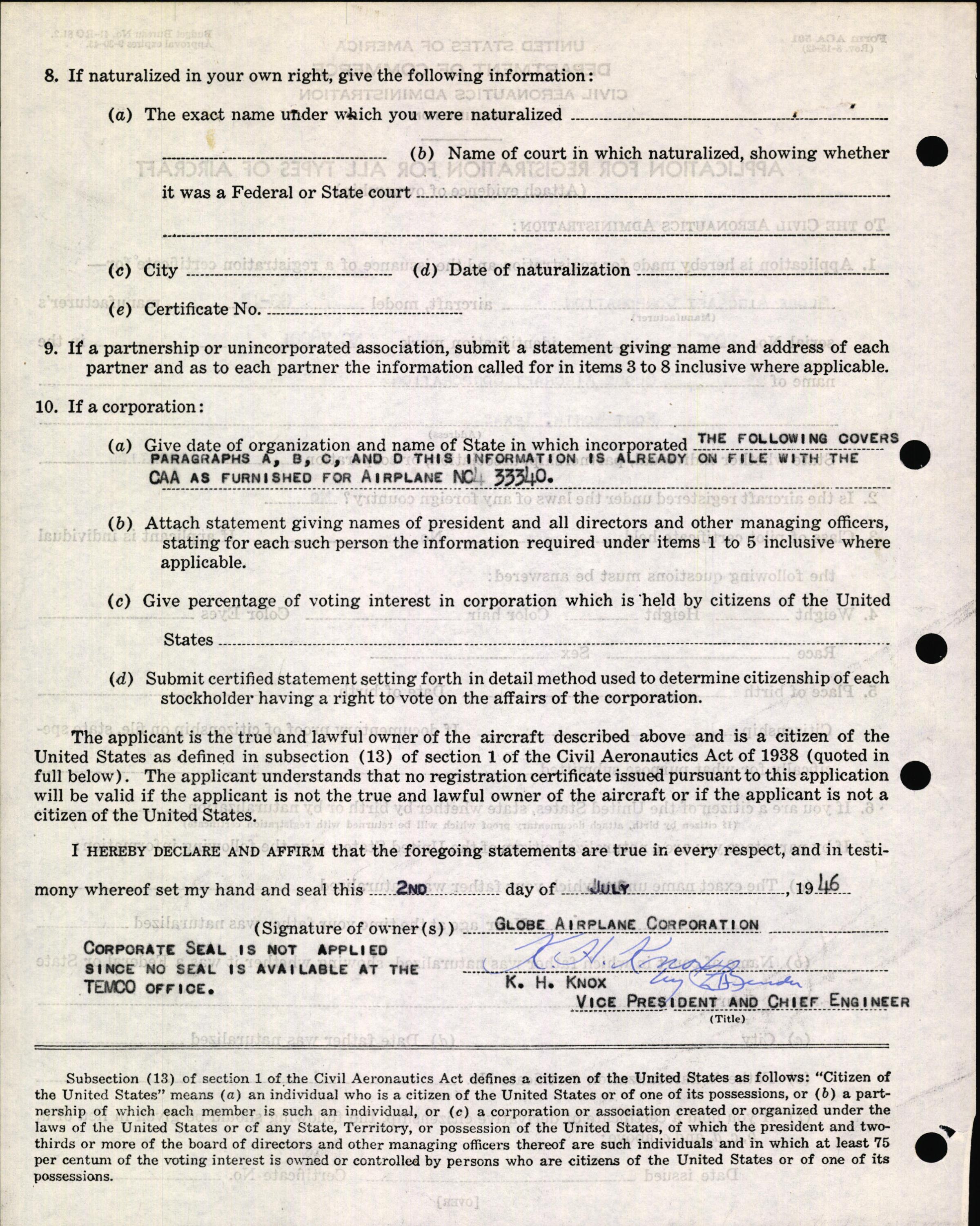 Sample page 4 from AirCorps Library document: Technical Information for Serial Number 2005