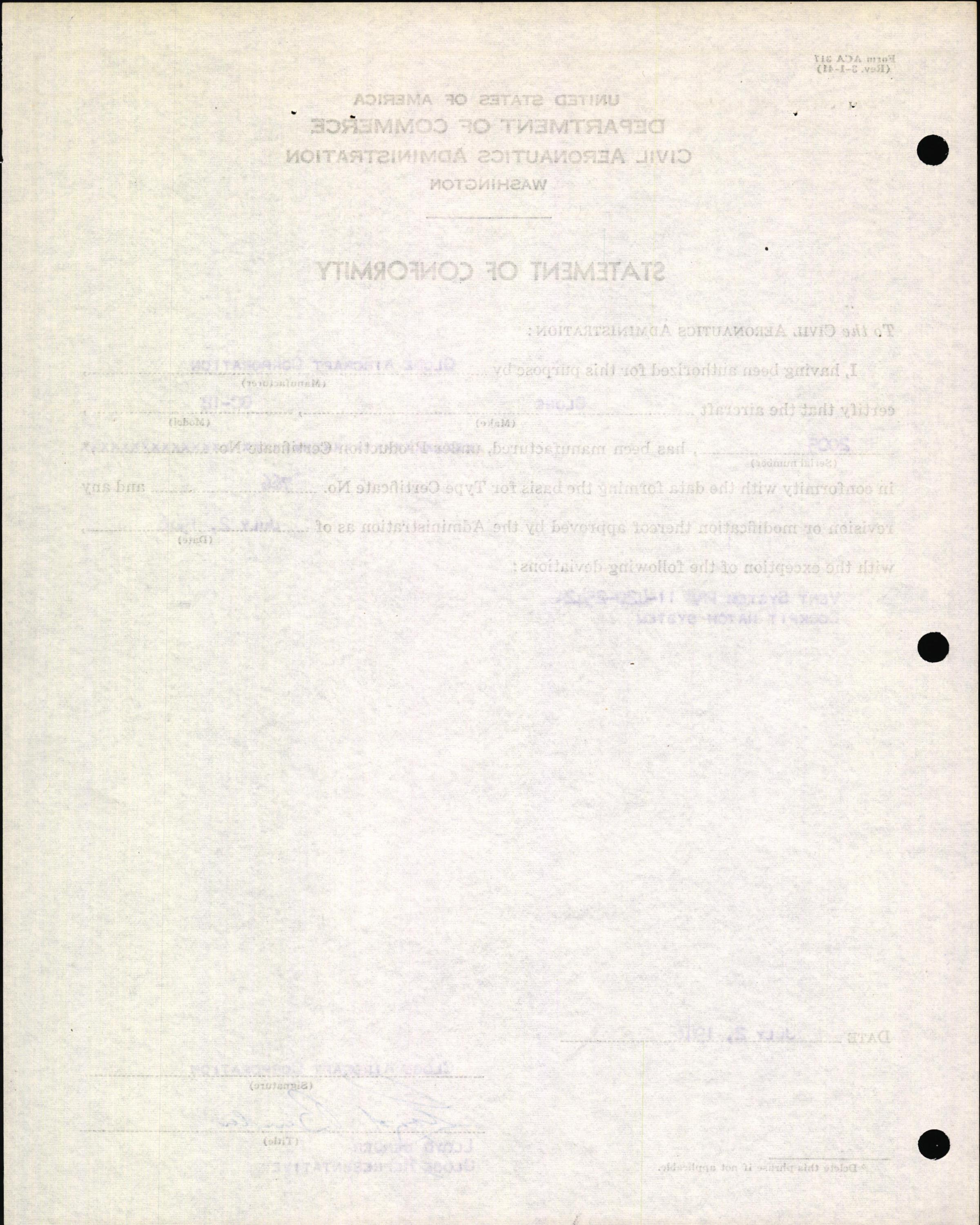 Sample page 8 from AirCorps Library document: Technical Information for Serial Number 2005
