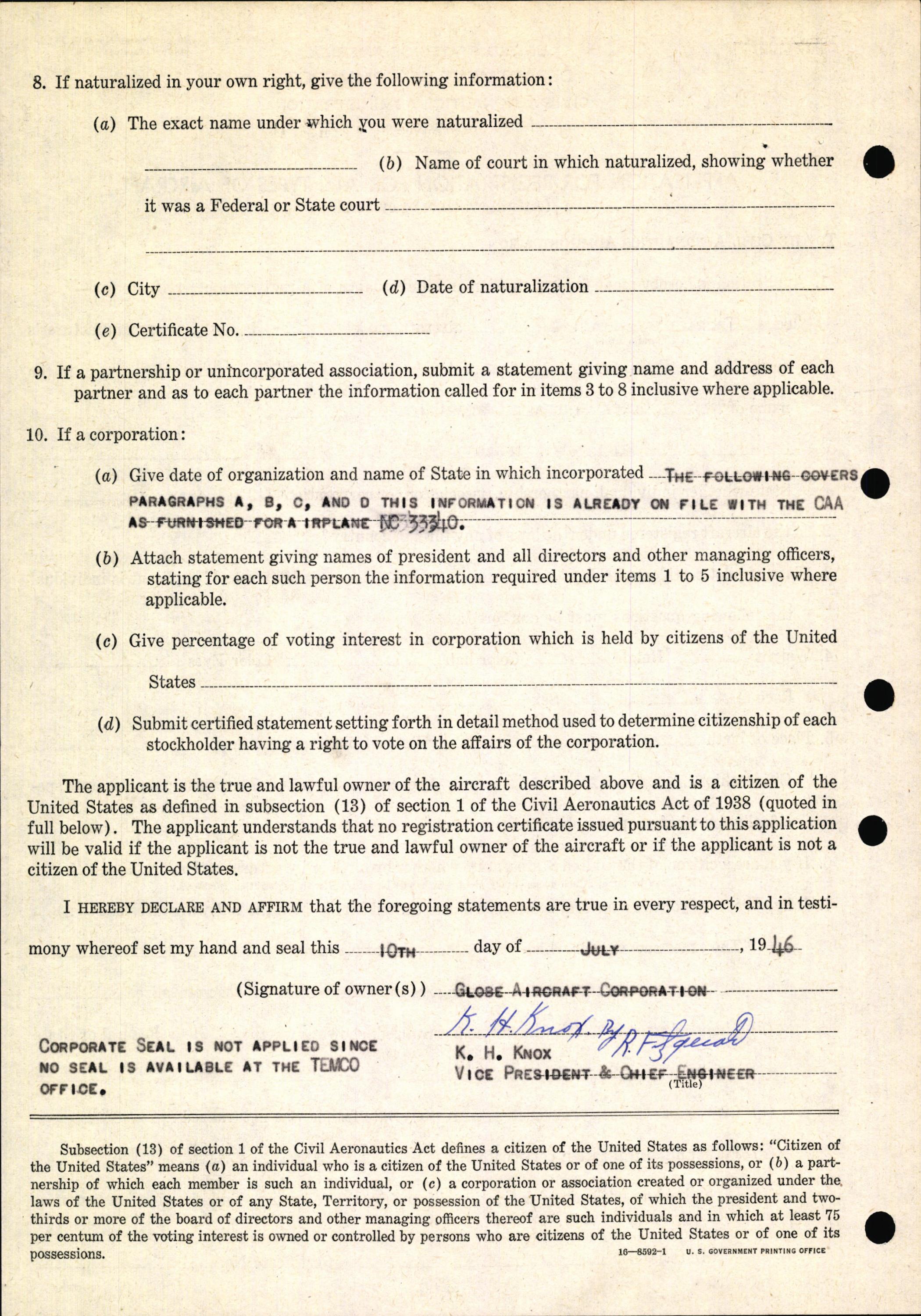 Sample page 8 from AirCorps Library document: Technical Information for Serial Number 2006