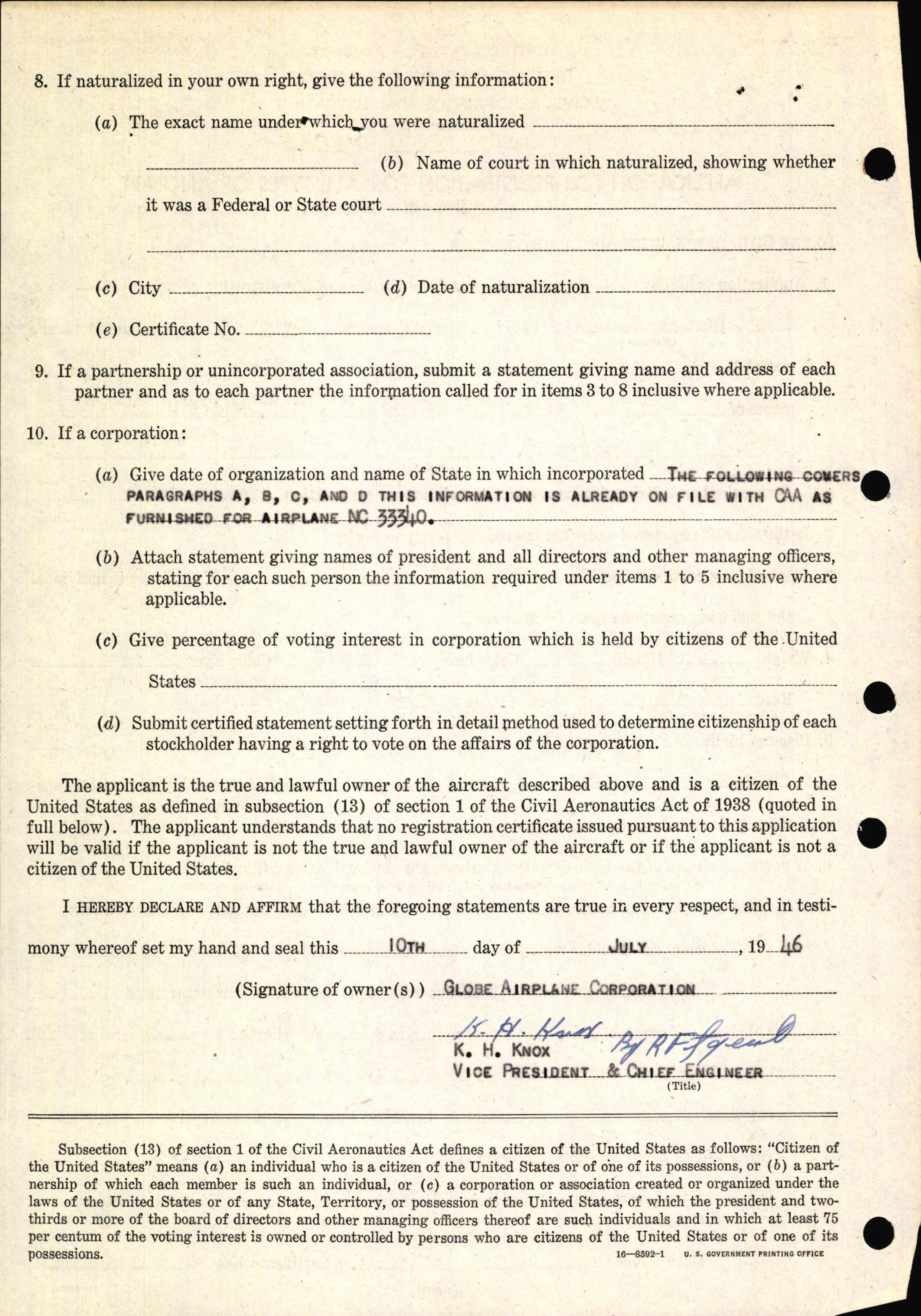 Sample page 4 from AirCorps Library document: Technical Information for Serial Number 2007