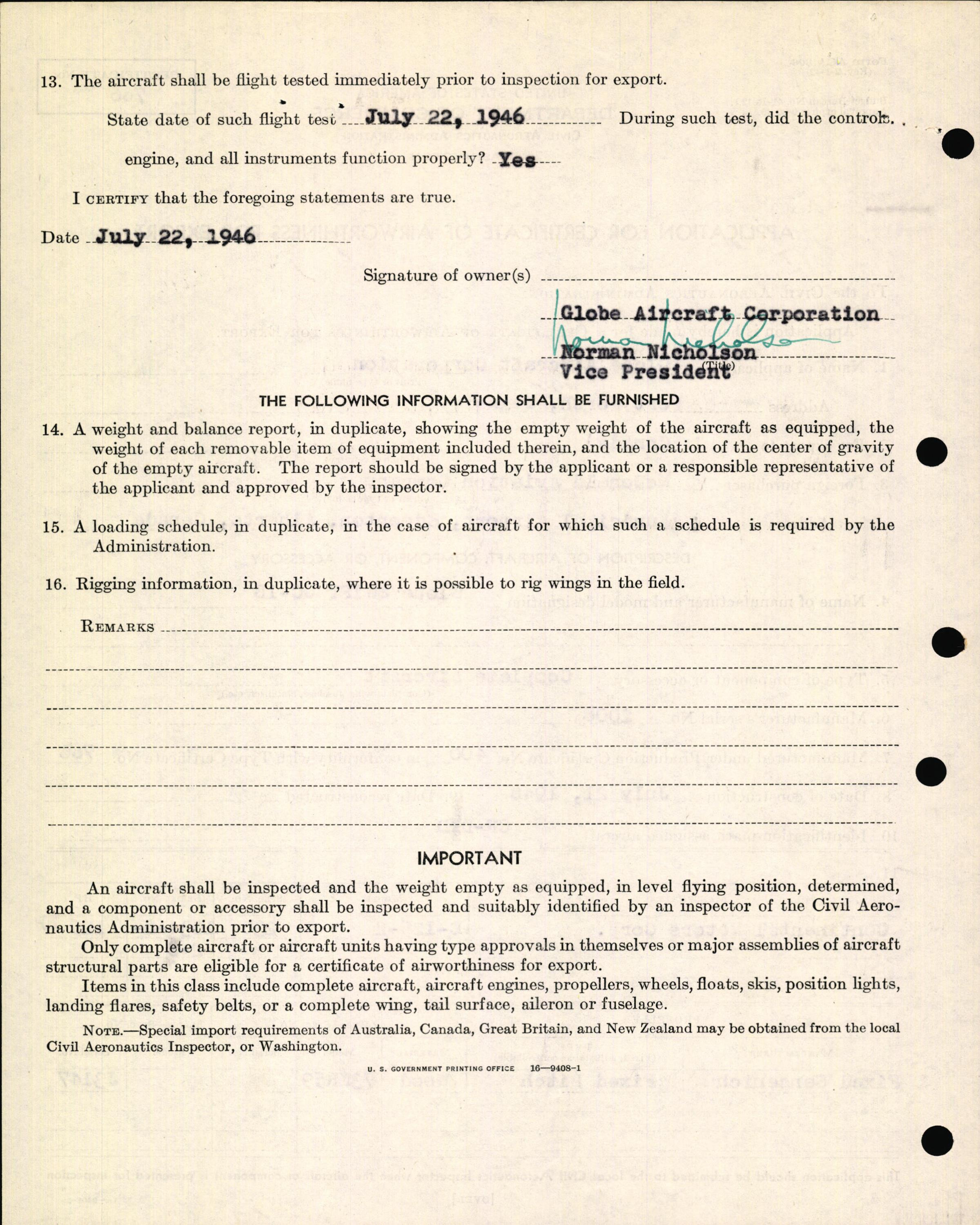 Sample page 4 from AirCorps Library document: Technical Information for Serial Number 2008