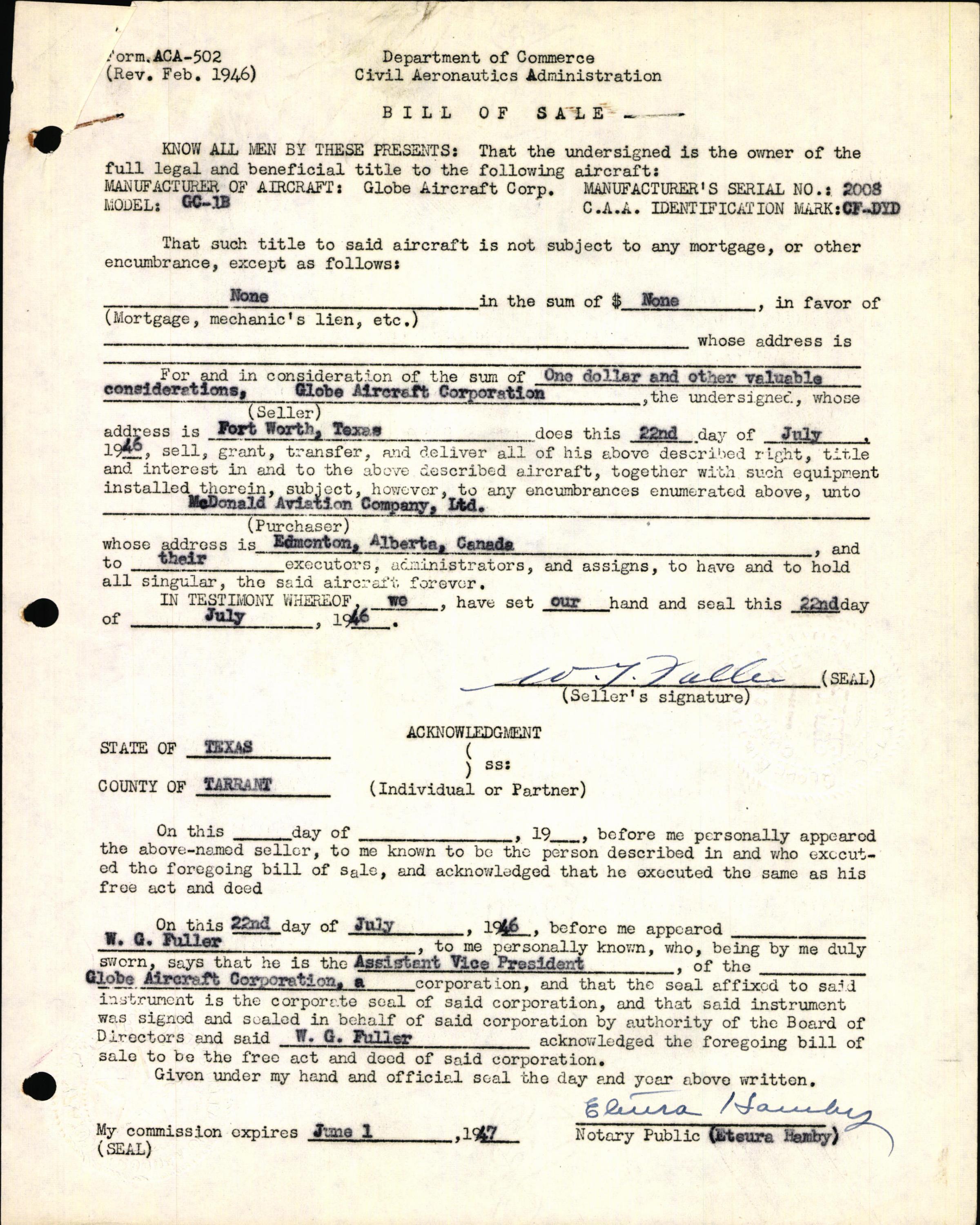 Sample page 7 from AirCorps Library document: Technical Information for Serial Number 2008