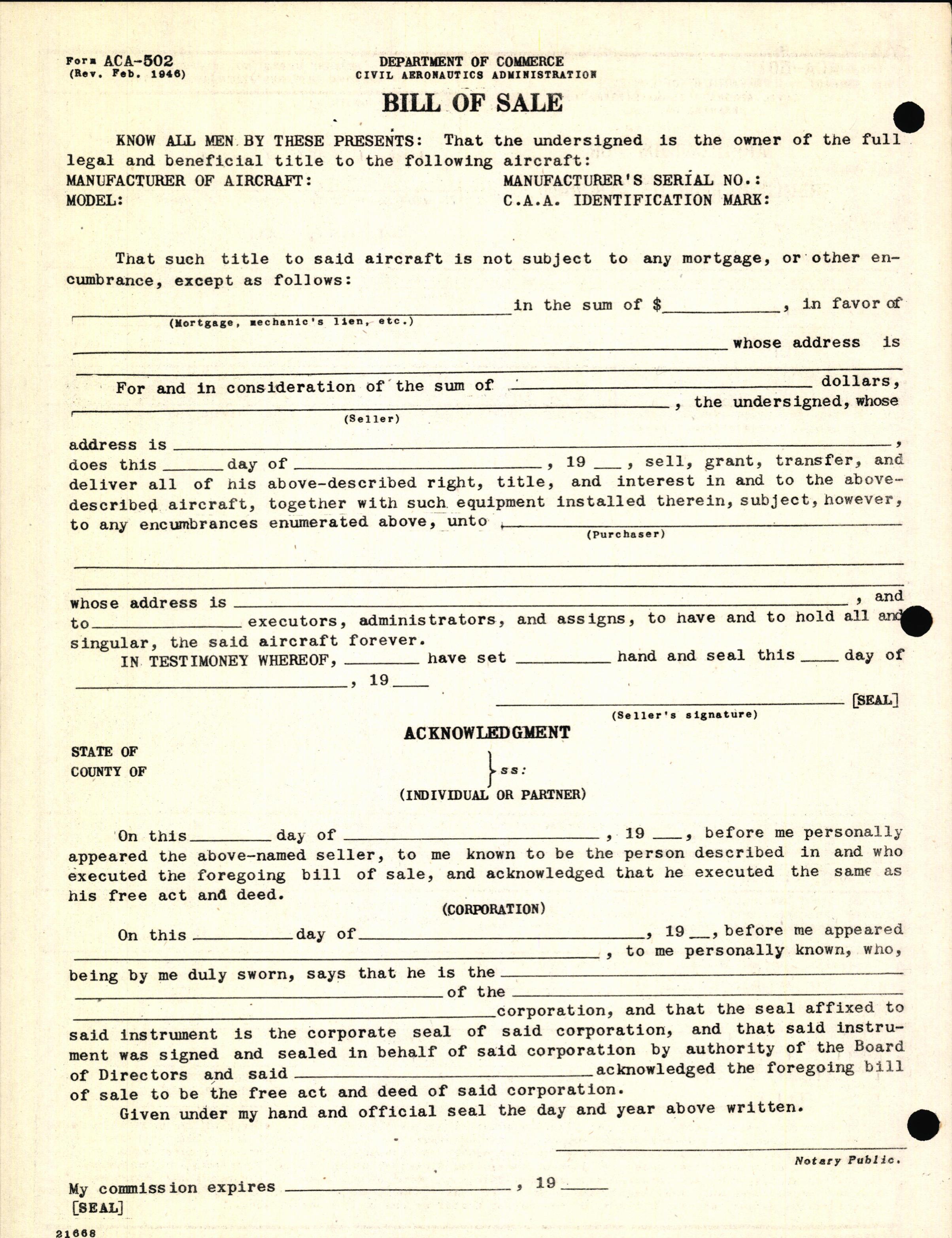 Sample page 2 from AirCorps Library document: Technical Information for Serial Number 2012