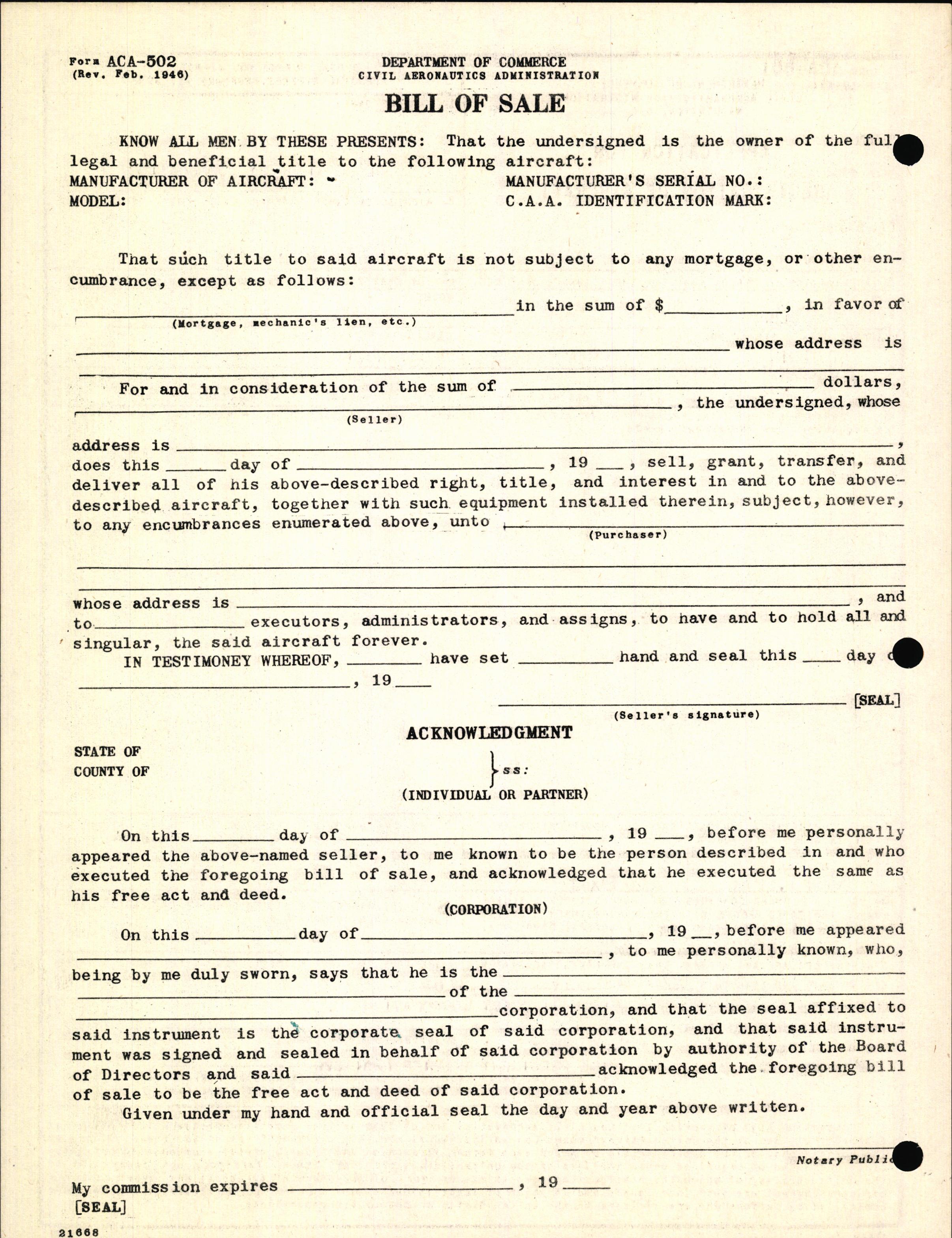 Sample page 2 from AirCorps Library document: Technical Information for Serial Number 2018