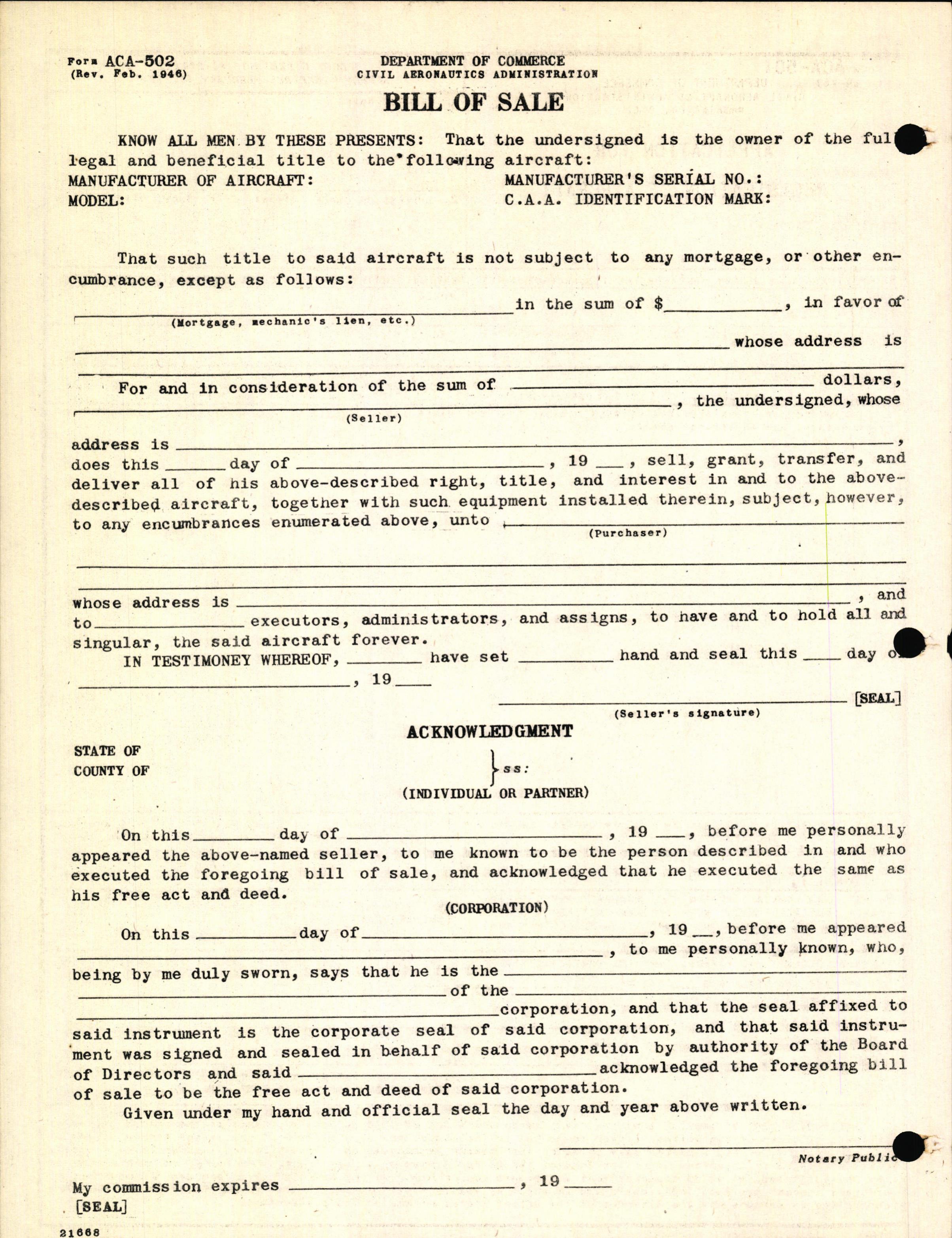Sample page 2 from AirCorps Library document: Technical Information for Serial Number 2020